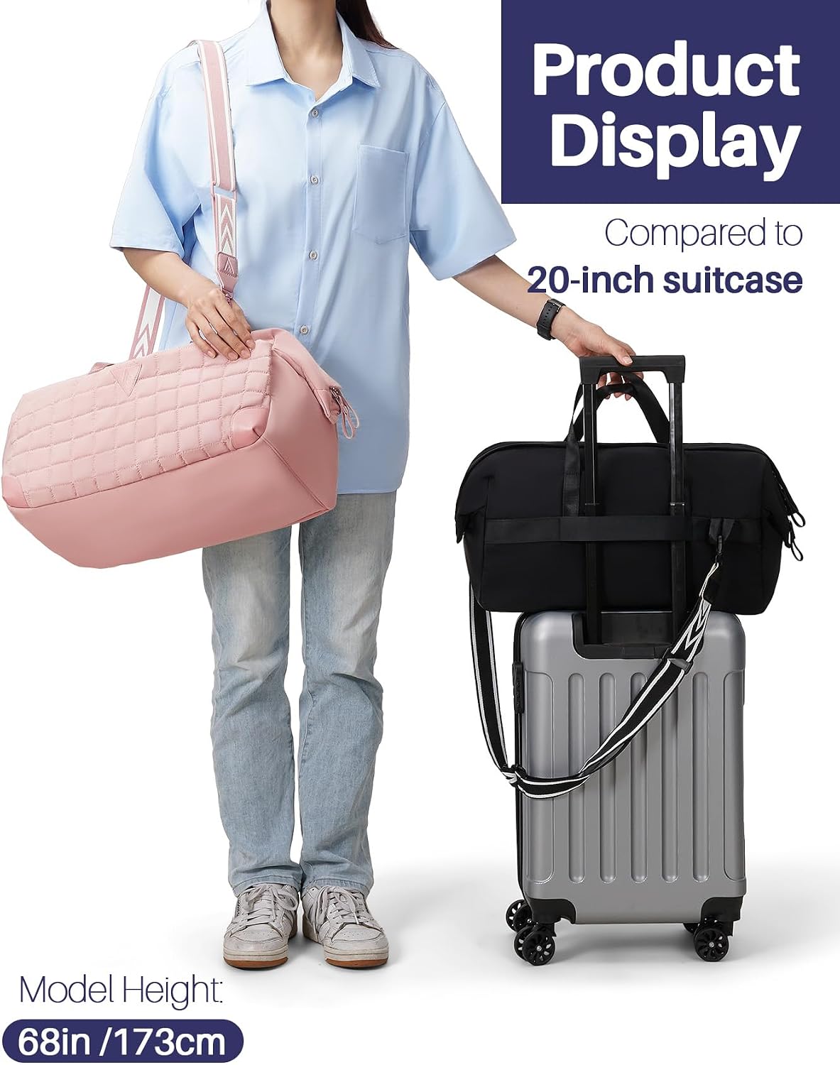 Thumbnail 1 de Arxus Travel Duffle Bag for Women: Crossbody Gym Carry-On Holdall