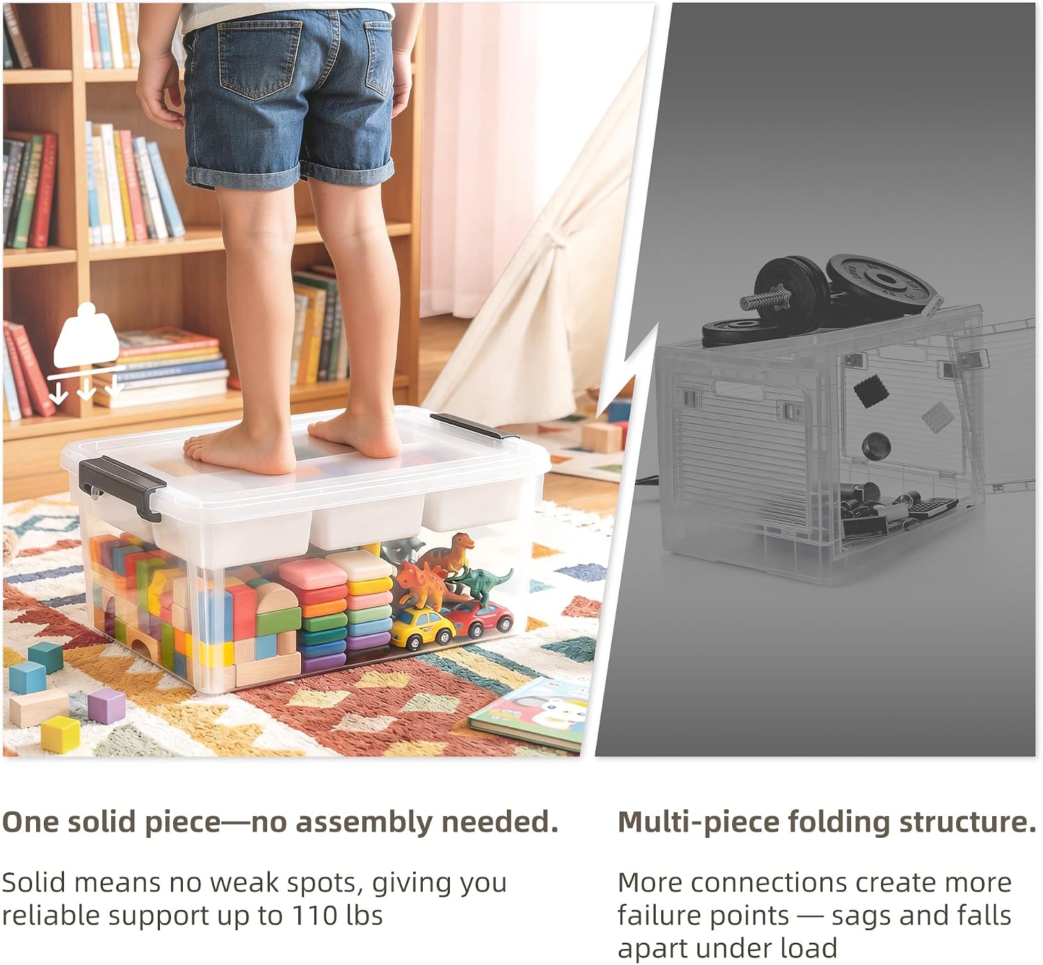 Thumbnail 5 de Bienvoun 6011 17 Qt Craft Storage Organizer with Removable Tray