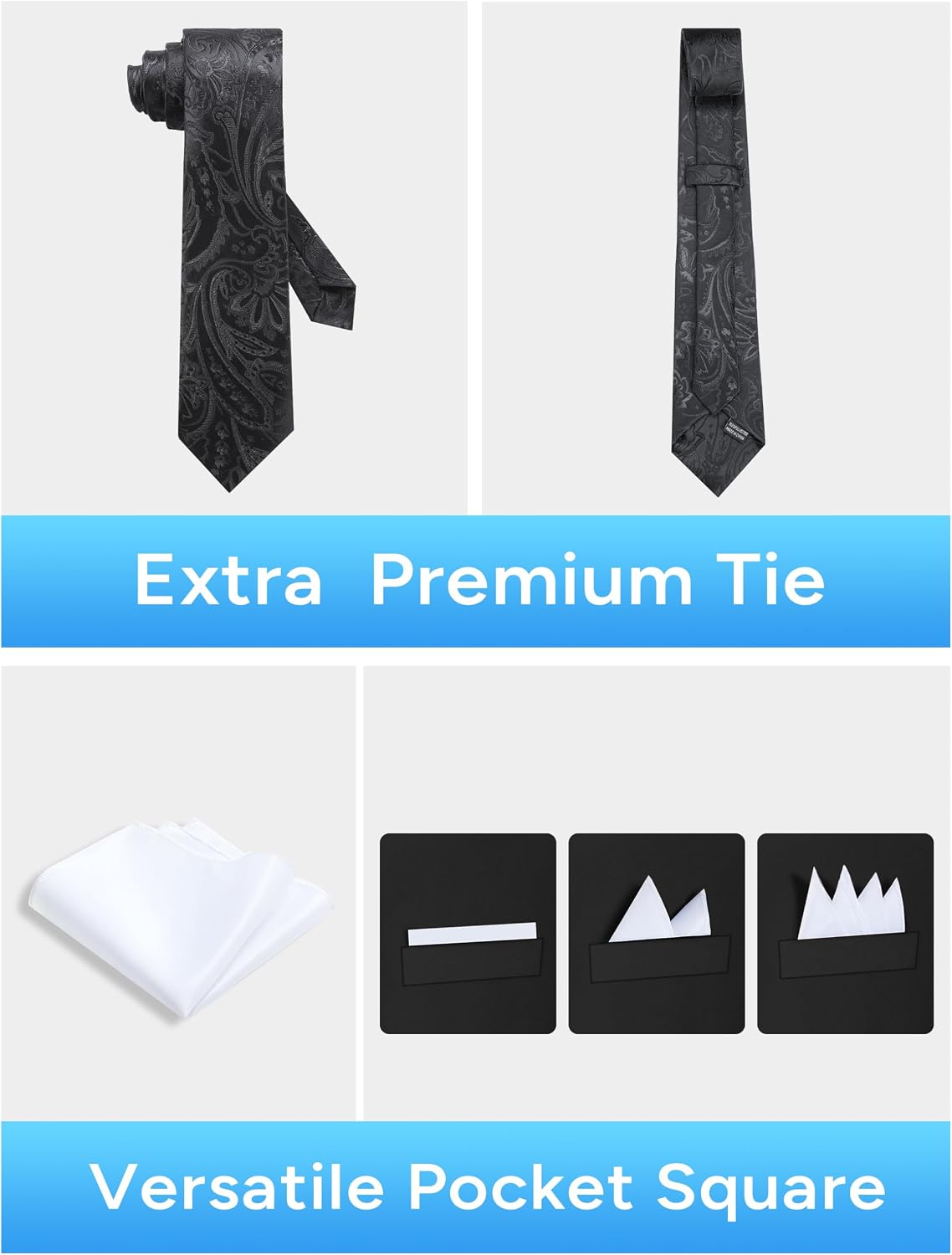 Detalle 2 de Gentle Season Mens Vest Suit Formal Suit Vest with Tie & Pocket Square