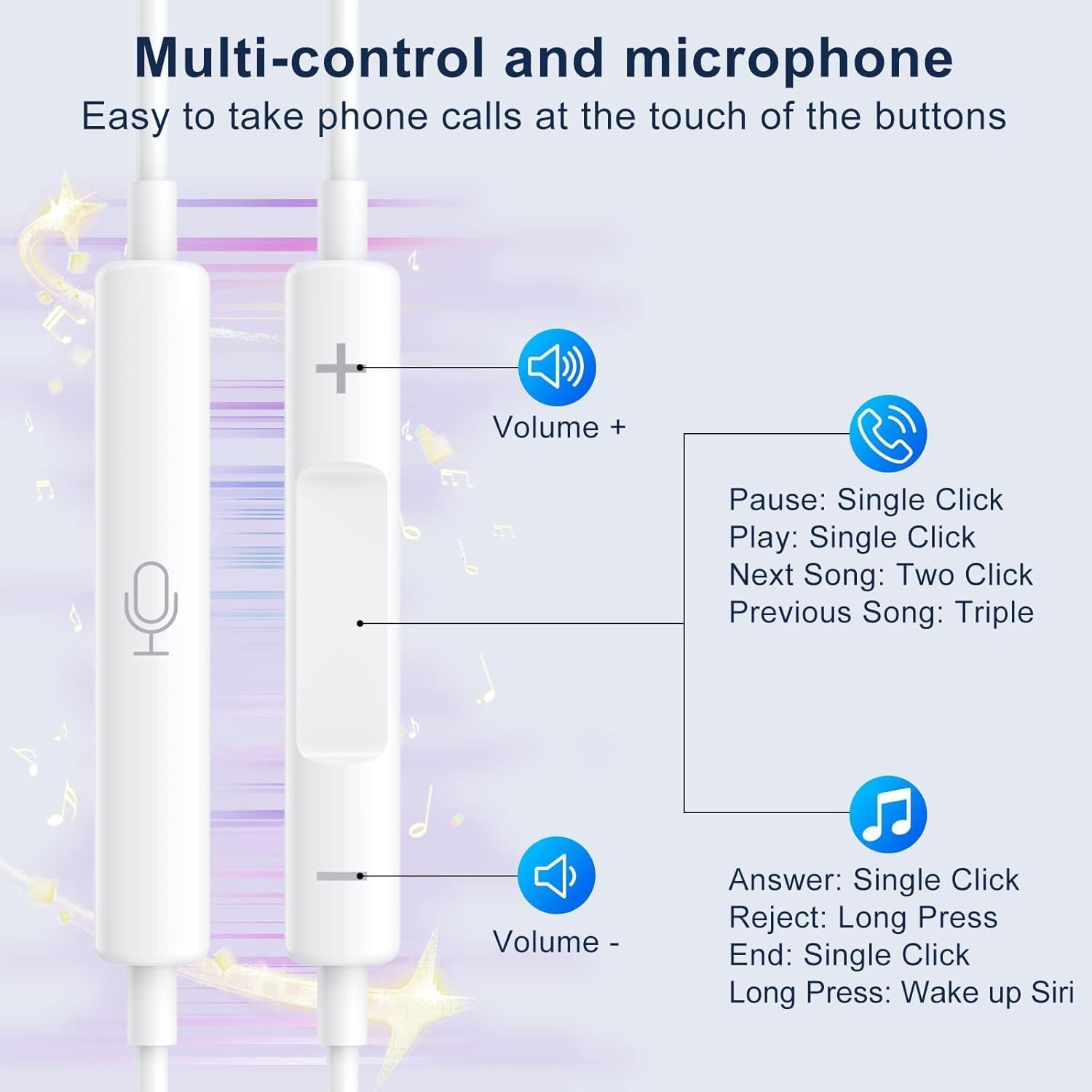 Thumbnail 3 de Lightning Earphones [Apple MFi Certified] In-Ear Headphones with Built-in Microphone & Volume Control