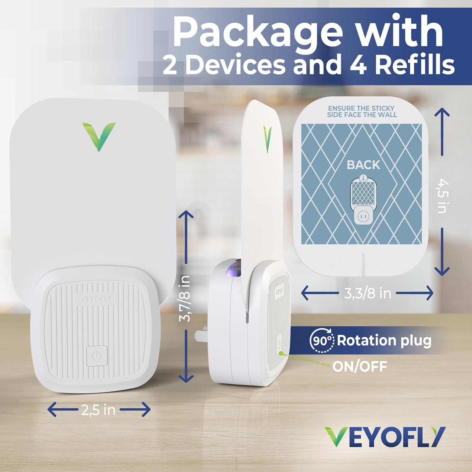 Thumbnail 6 de VEYOFLY Indoor UV Light Gnat Trap with 2 Devices and 4 Refills