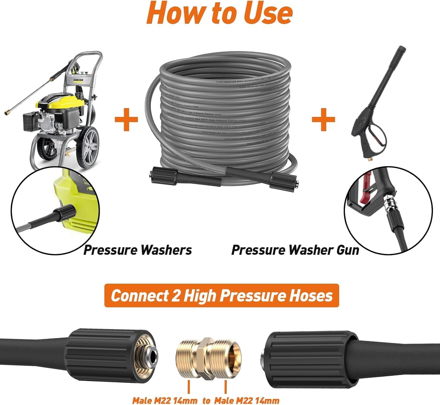 Thumbnail 3 de DANCINGBOAR 10M Pressure Washer Hose