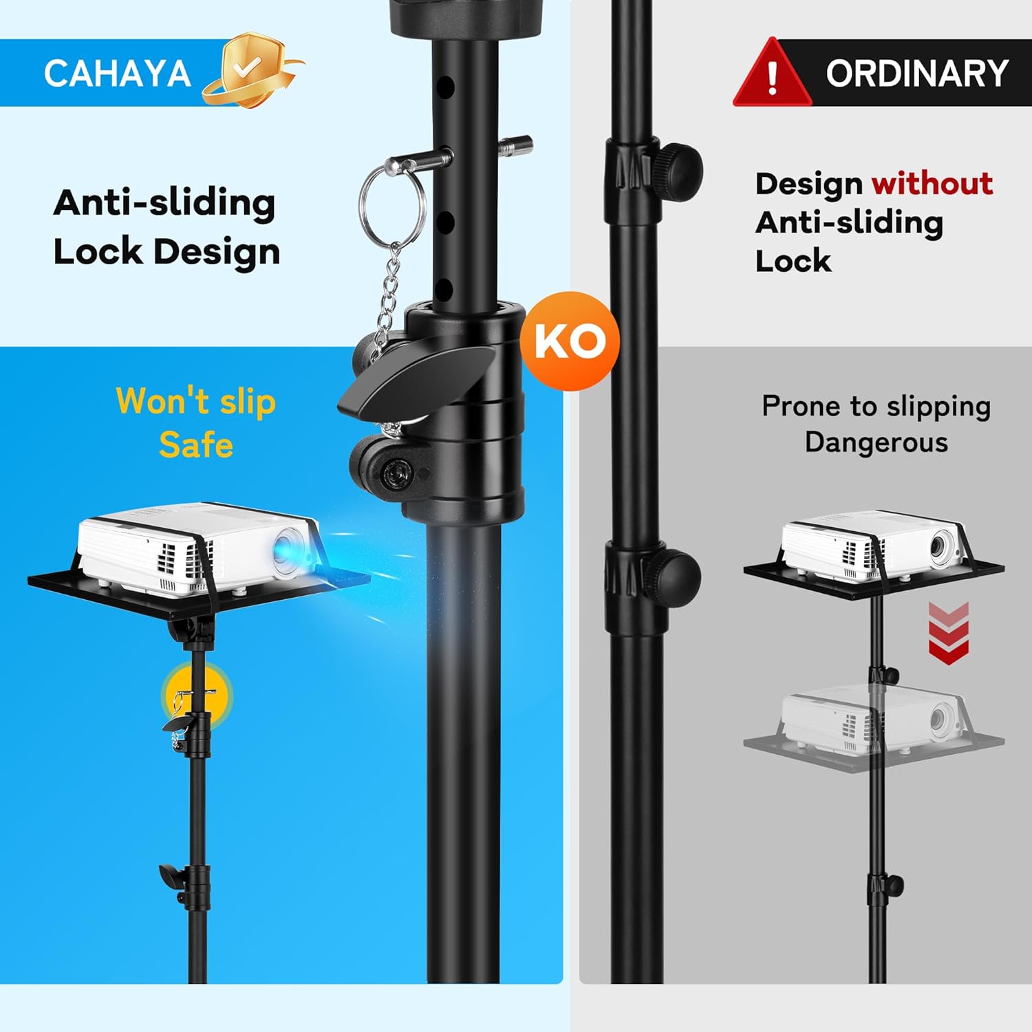 Thumbnail 3 de CAHAYA Projector Stand Tripod Multifunctional – Height Adjustable, Portable and Versatile