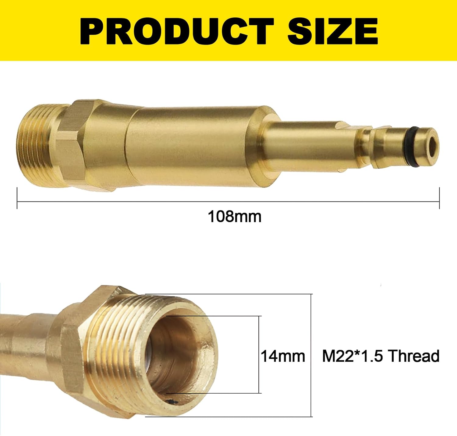 Detalle 2 de SANTUO Quick-Click M22x1.5 brass adaptor