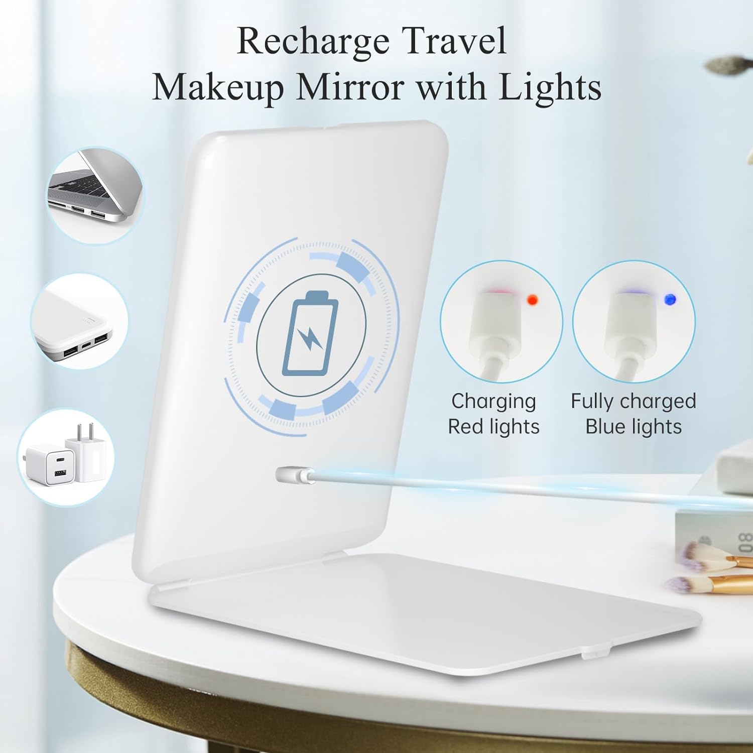 Thumbnail 1 de FUNTOUCH Rechargeable Travel Makeup Mirror 72 LEDs 💄