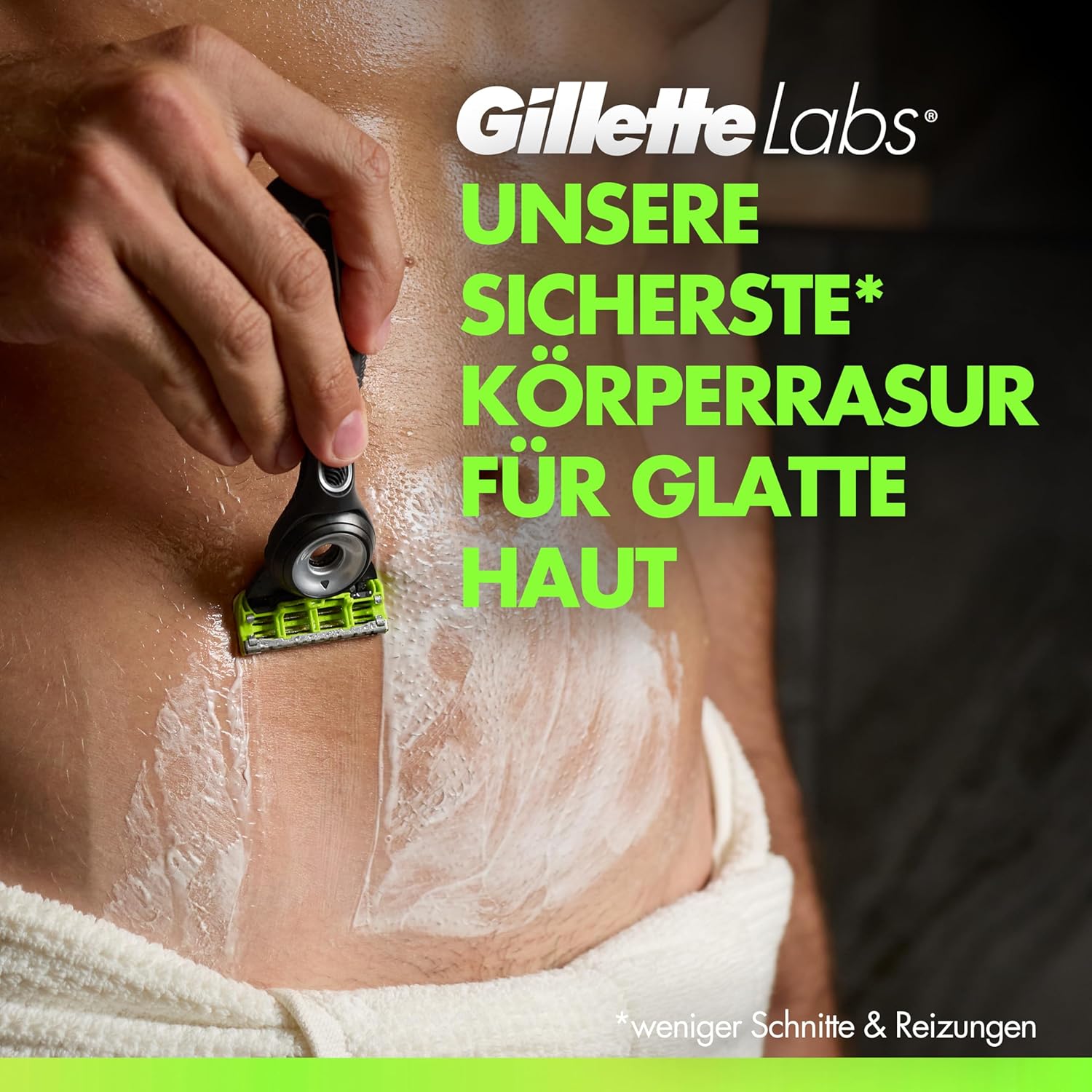 Detalle de GilletteLabs Body & Intimate Herren Rasierklingen – 8 Original Ersatzklingen für Intimrasur