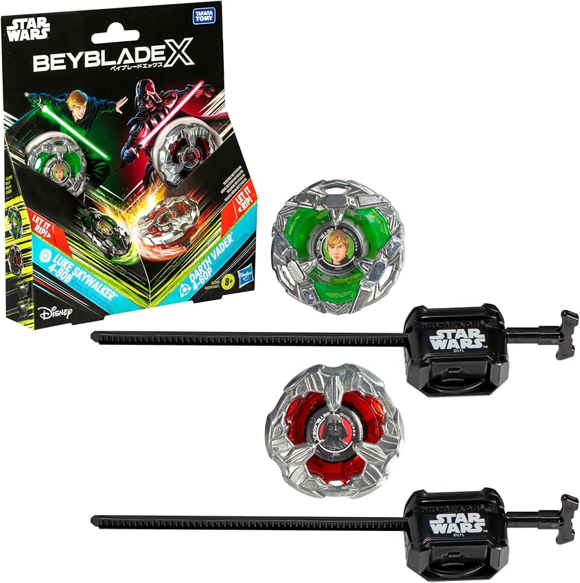 Detalle de Beyblade X Star Wars, Pack Luke Skywalker vs. Darth Vader ⚔