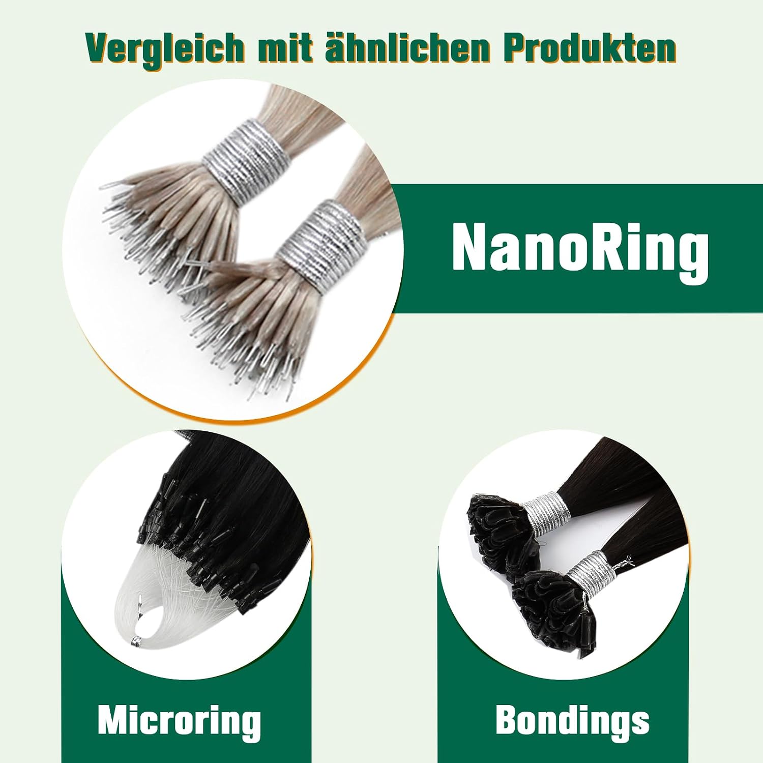 Thumbnail 6 de Easyouth Nano Ring Extensions 50 g Echthaar