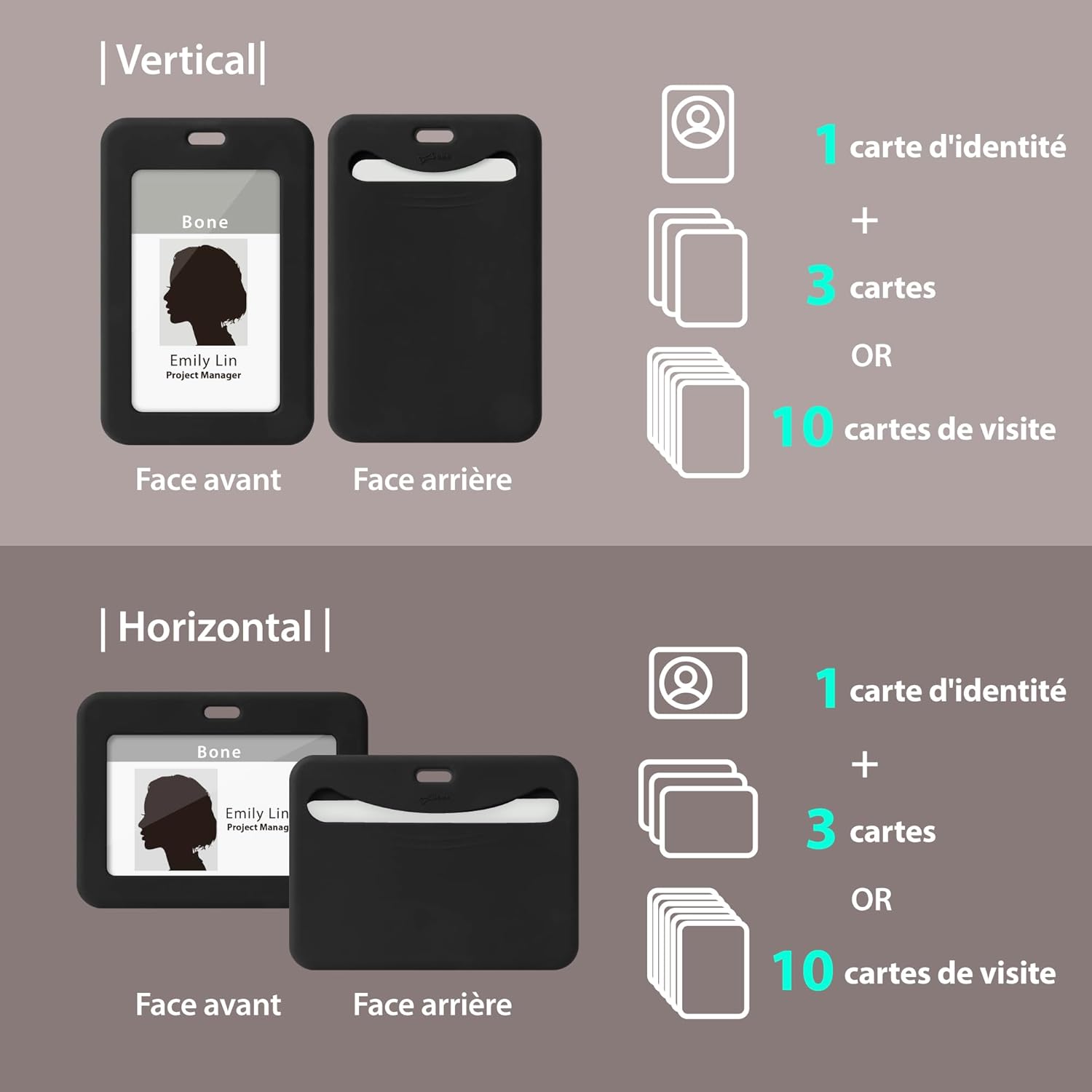 Thumbnail 1 de Porte-badge BONE Mr. Deer avec cordon 50 cm 📎