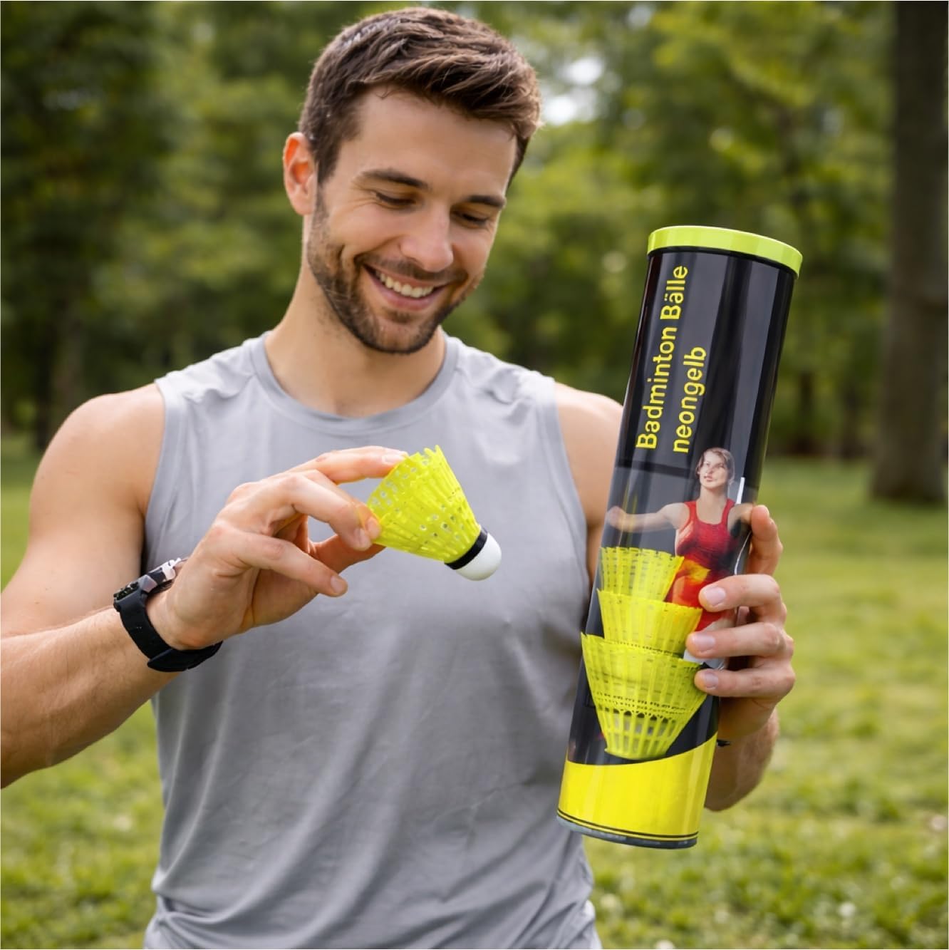 Thumbnail 1 de TK Gruppe Timo Klingler Palline da Badminton Gialle – allenamento e competizione (12 pezzi)