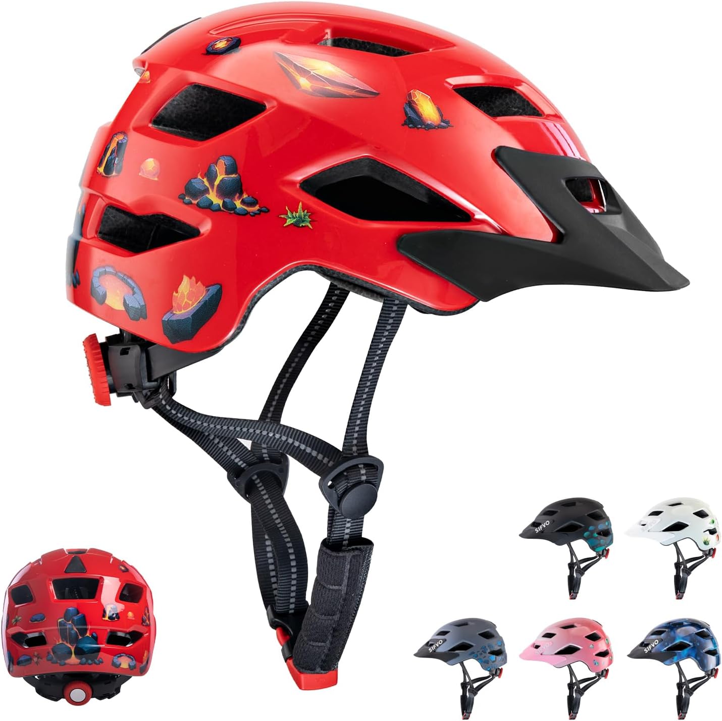 Thumbnail 6 de SIFVO Kids Bike Helmet with Removable Visor (Kids 5–14, 50–57cm)