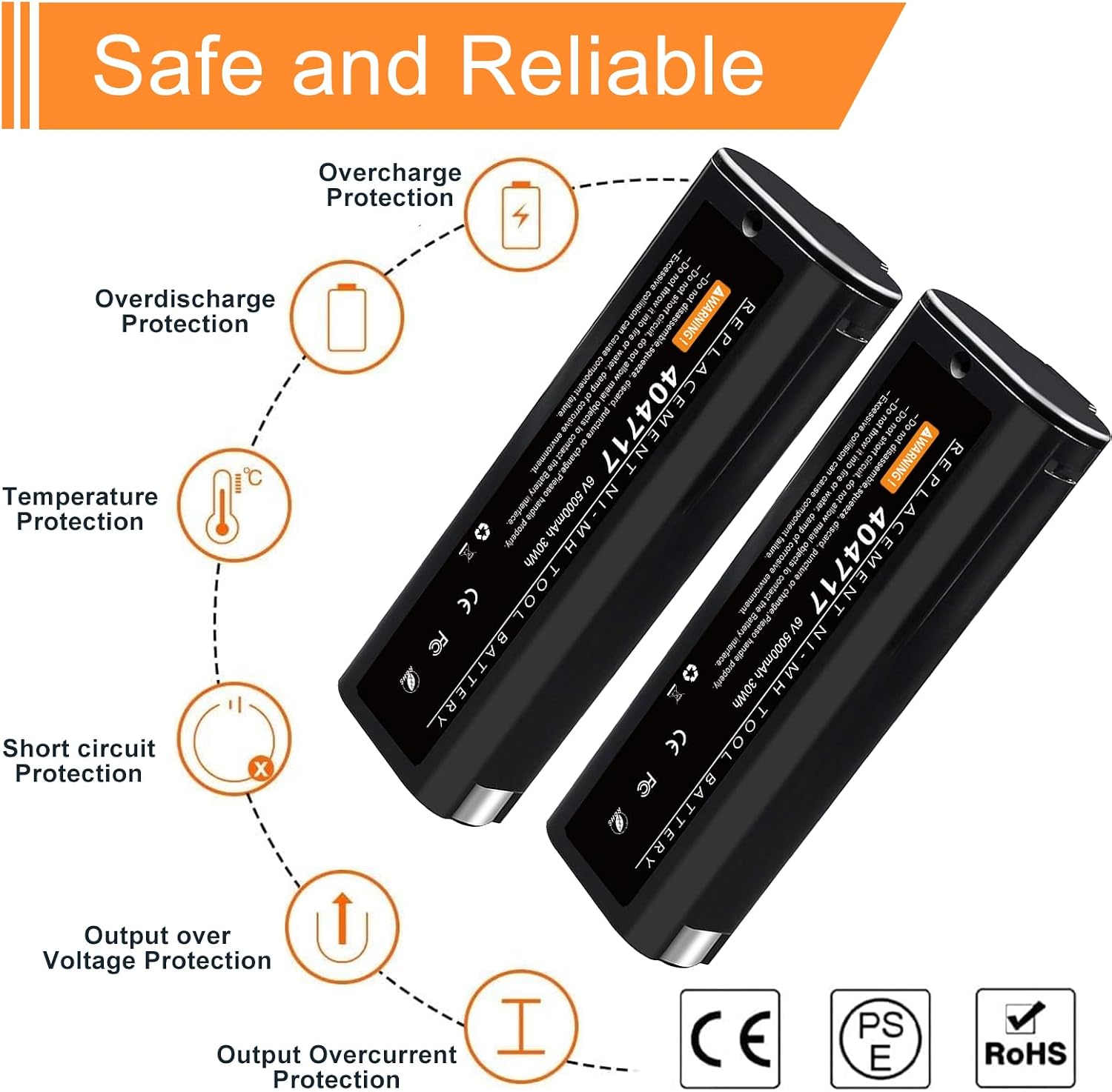Thumbnail 3 de Paslode 6V 5000mAh NI-MH Replacement Battery (2-Pack)