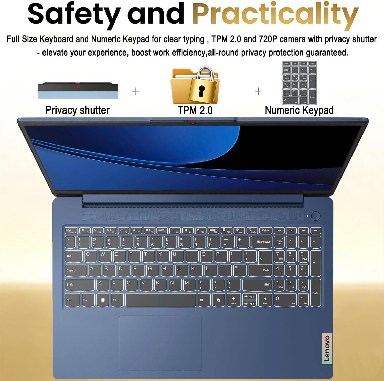 Detalle 1 de Lenovo Laptop, 15.6-Inch Display
