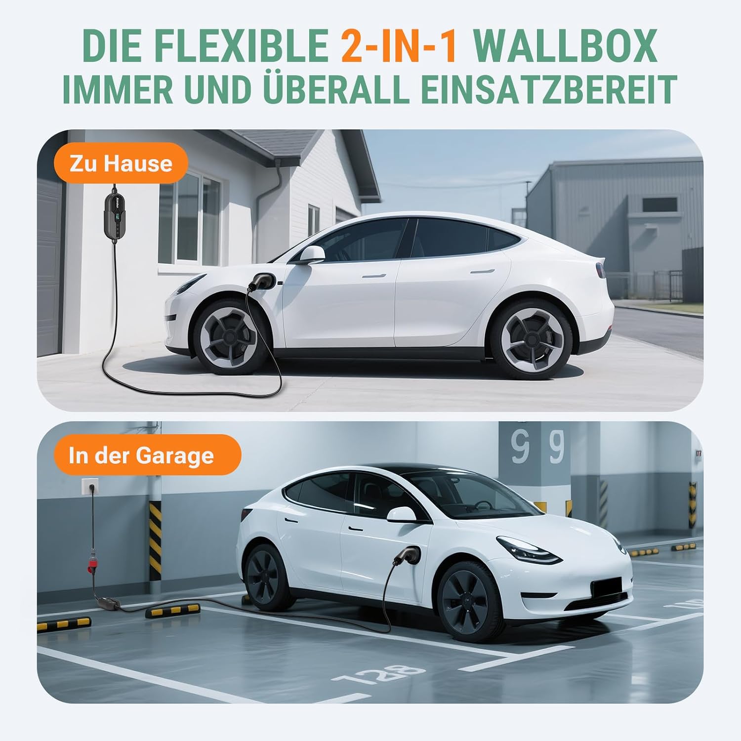 Detalle 2 de AIMILER Wallbox 11kW mit App 7,6m Kabel