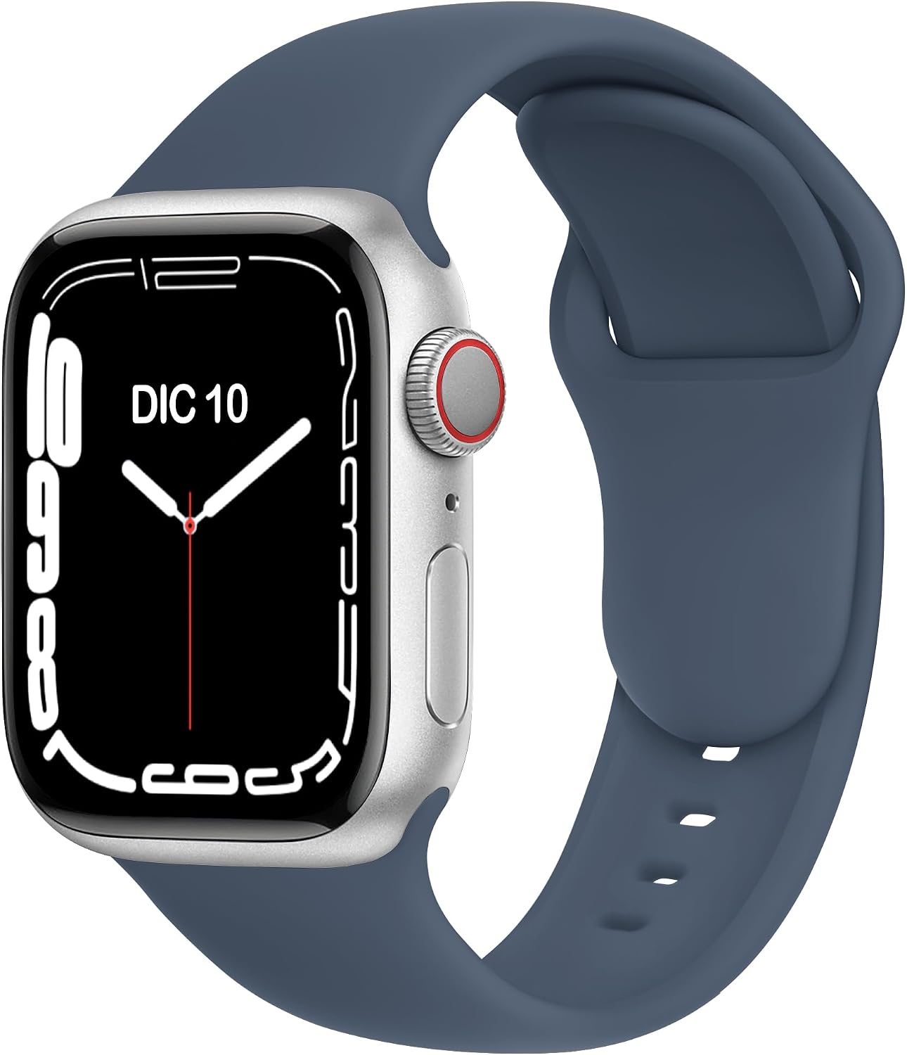 Detalle de ELETTRONEO C1B Silicone Apple Watch Strap — Compatibility Across Series 1–11 and SE