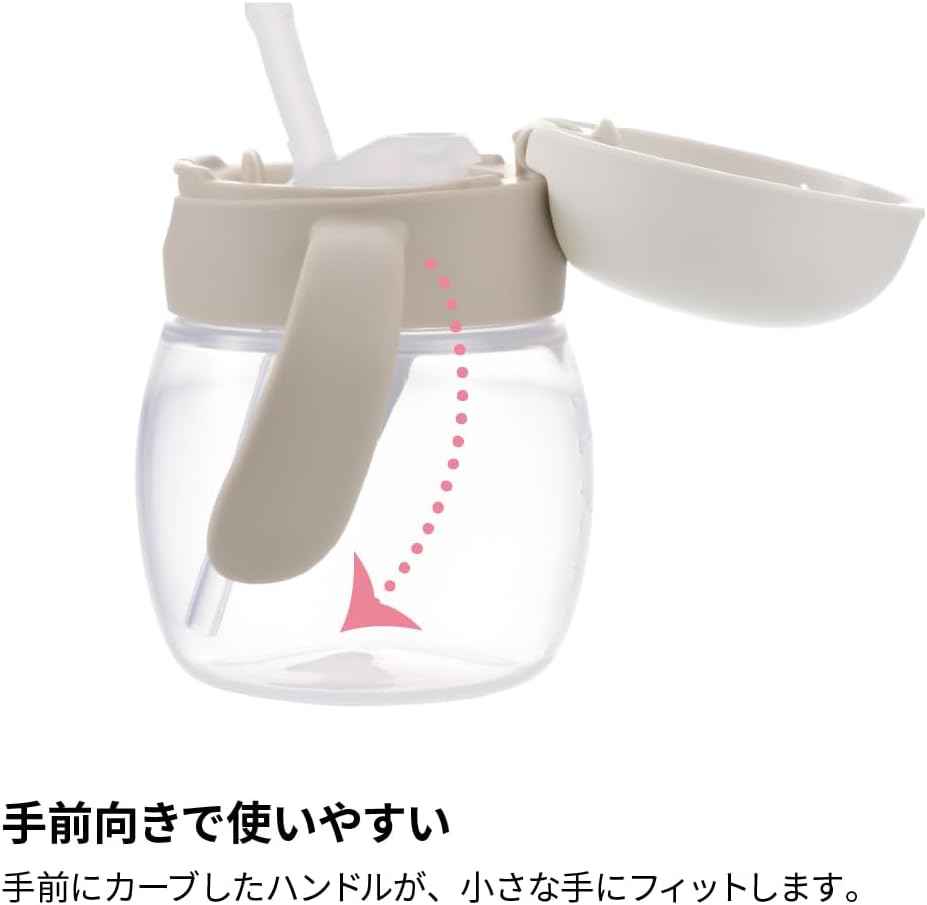 Detalle de リッチェル トライ もれないストローマグR 120763 チューリップ 270mL ハンドル付き