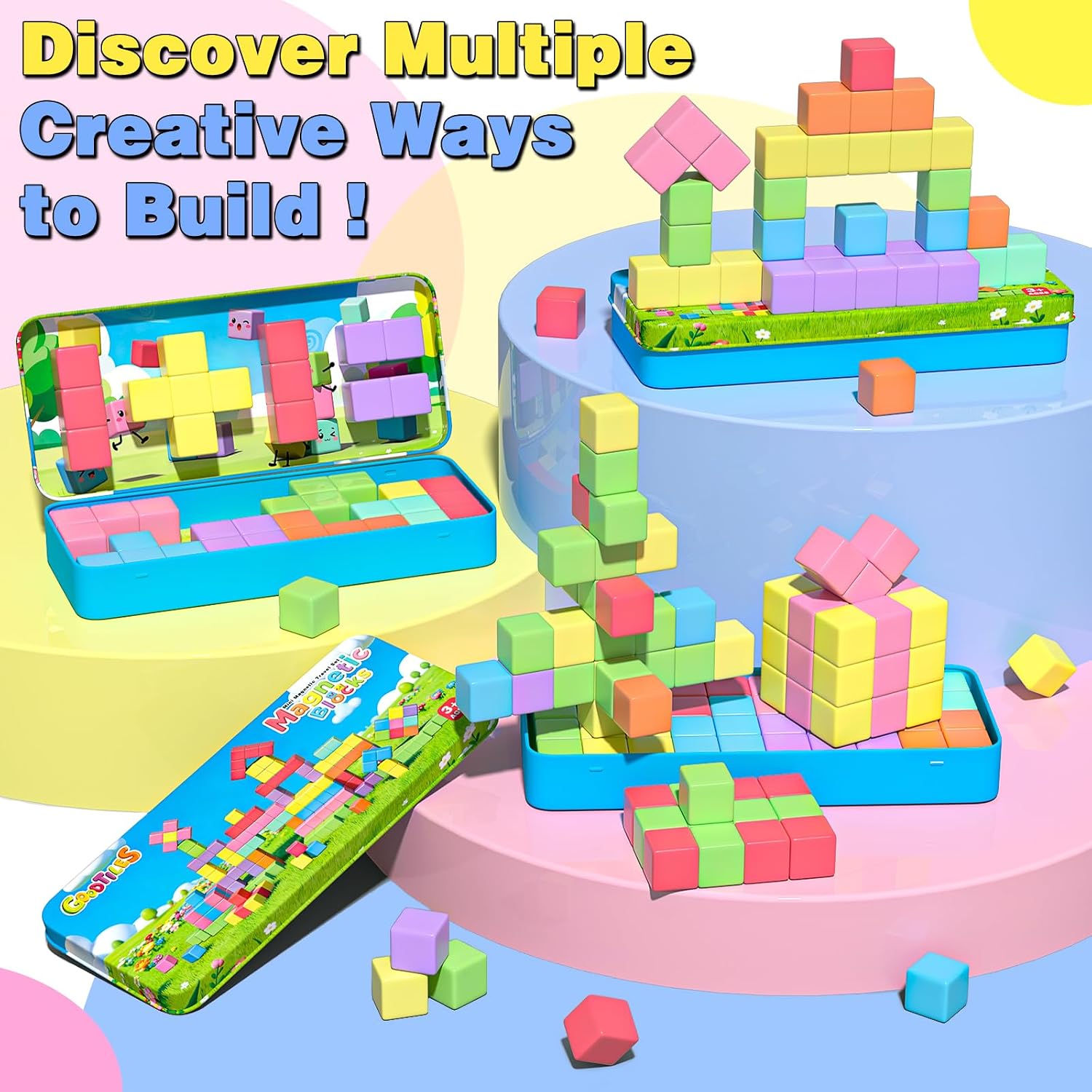 Detalle de Goodtiles Magnetic Blocks, 0.8-Inch Cubes