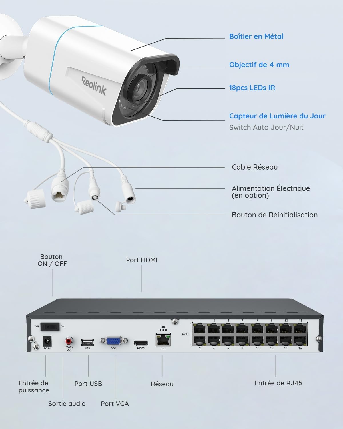 Thumbnail 6 de Reolink RLK16-800B8 4K 4 To NVR