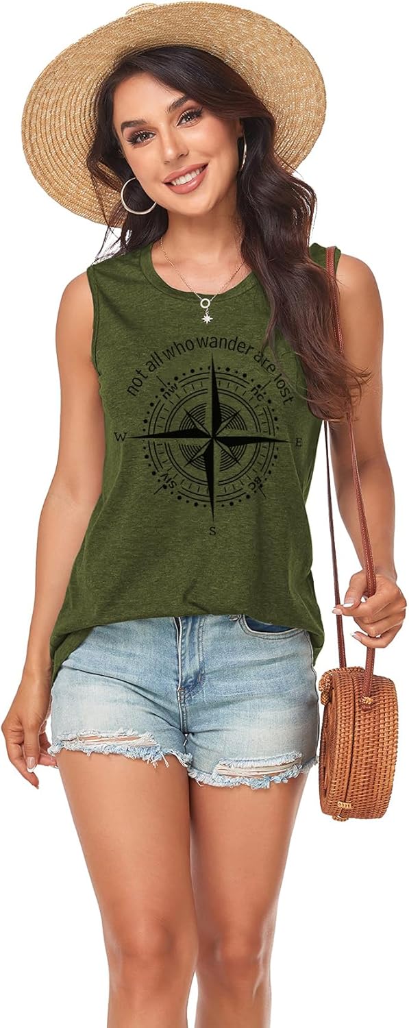 Thumbnail 1 de Cuptacc Damen Tank Top Rundhals – Sommer-Tops mit Druck, ärmellosem Design