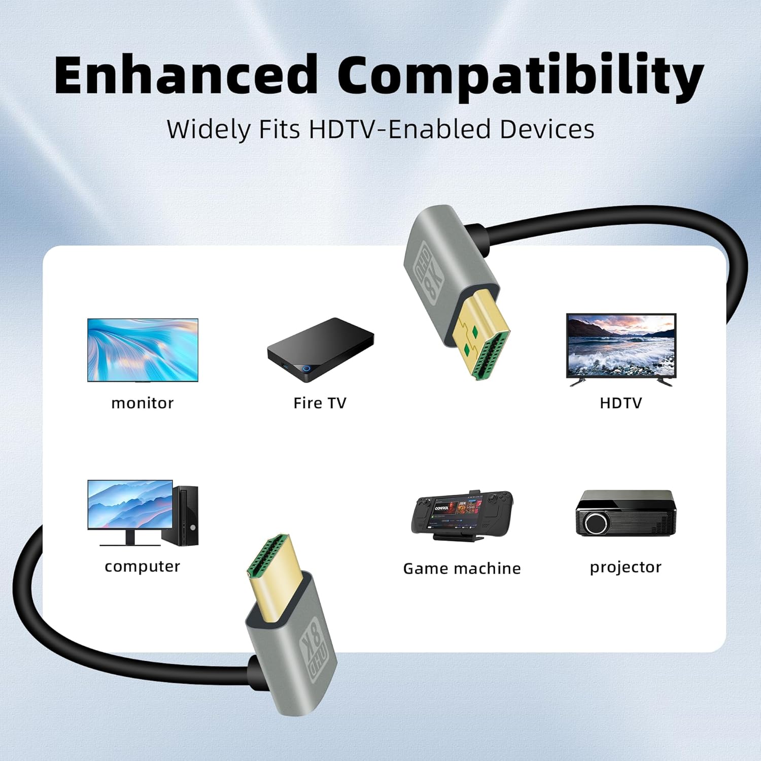 Thumbnail 3 de RIIEYOCA 8K 270 Degree HDMI Cable 0.5m