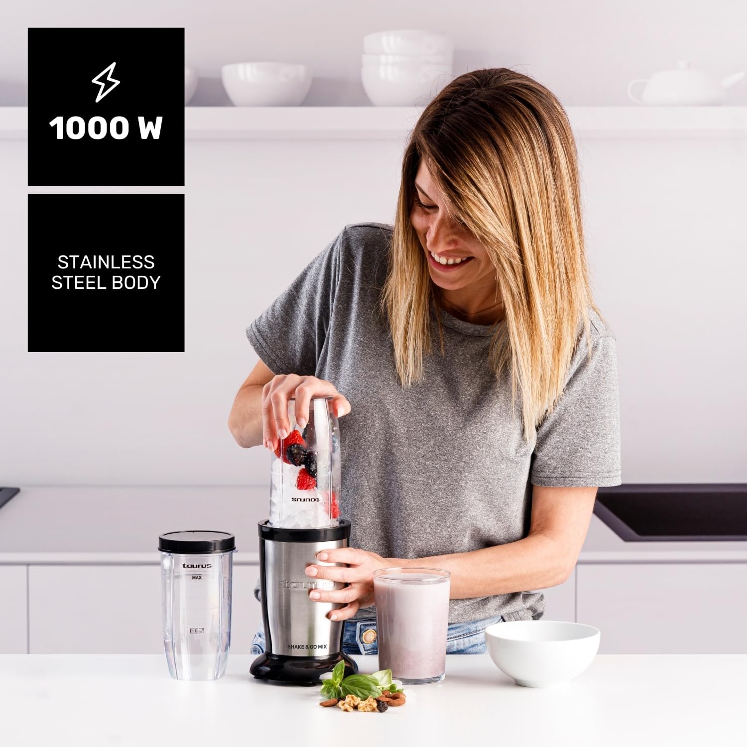 Thumbnail 1 de Taurus Shake & Go Mix batidora portátil 1000W