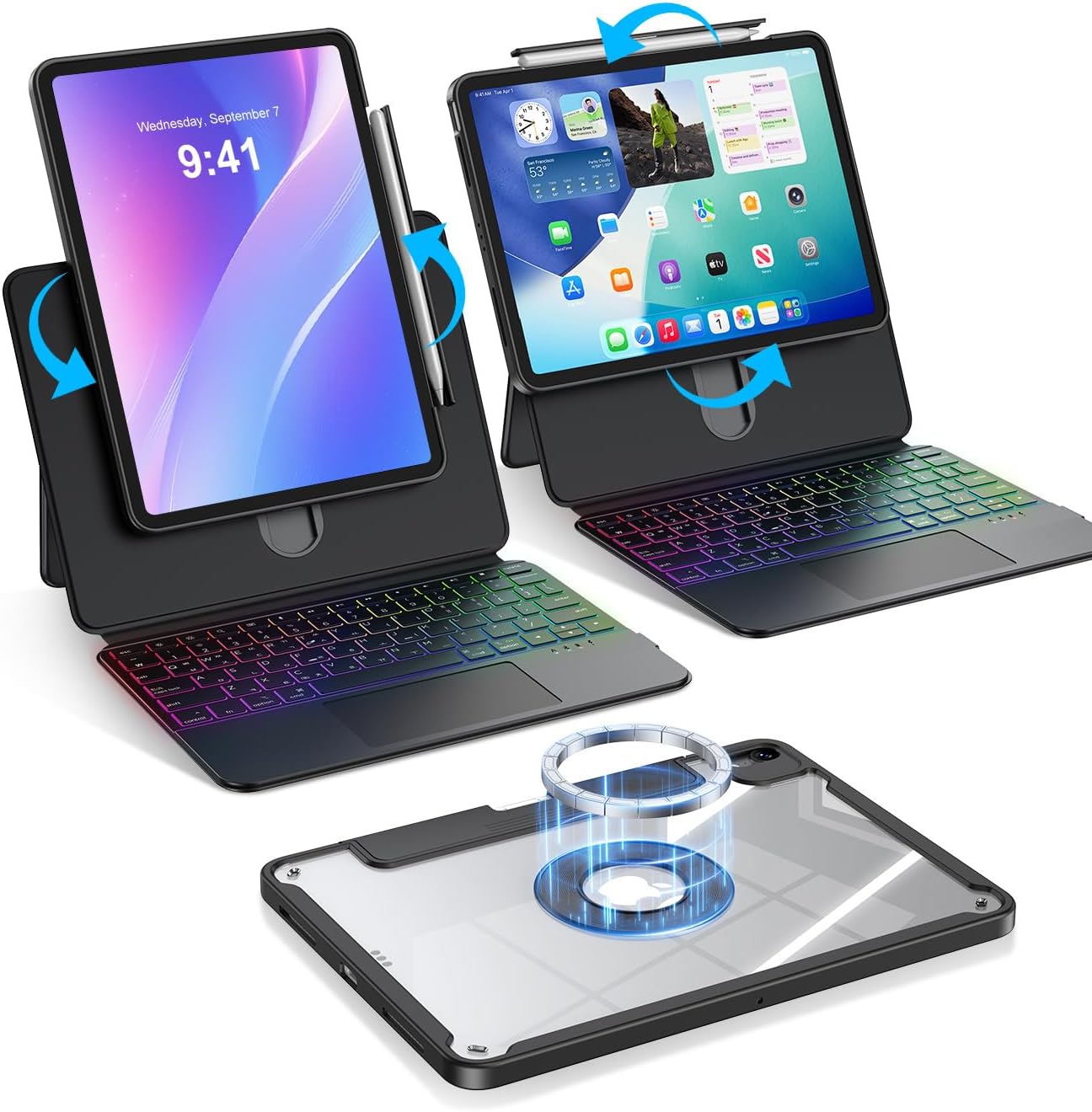 Detalle de BLOSOMEET iPad Keyboard Case for A16