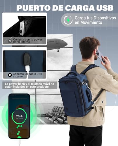 Thumbnail 6 de VANKEV Mochila de Viaje para Cabina 40x20x25 cm (20 L): práctica para Ryanair y más