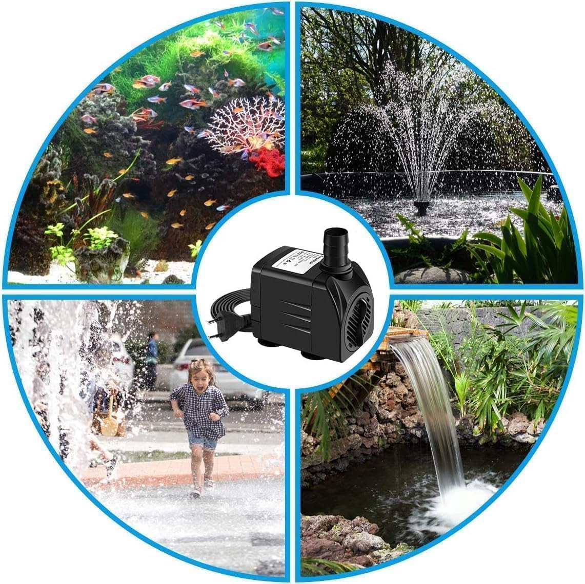 Thumbnail 6 de Awroutdoor Springbrunnenpumpe 25W – 1800 L/h, 2 m Hubhöhe, leise und wartungsarm