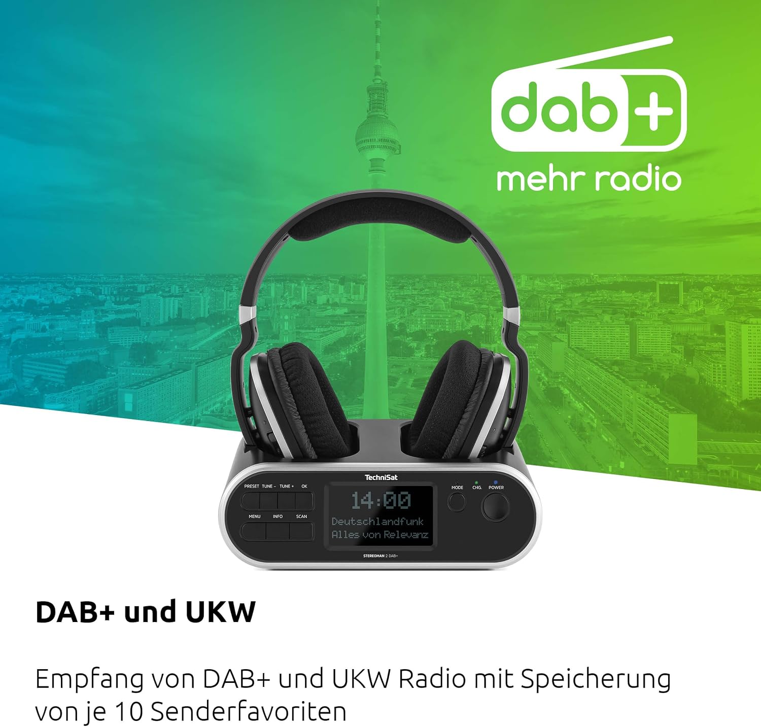 Detalle de TechniSat STEREOMAN 2 DAB+ 2,4 GHz