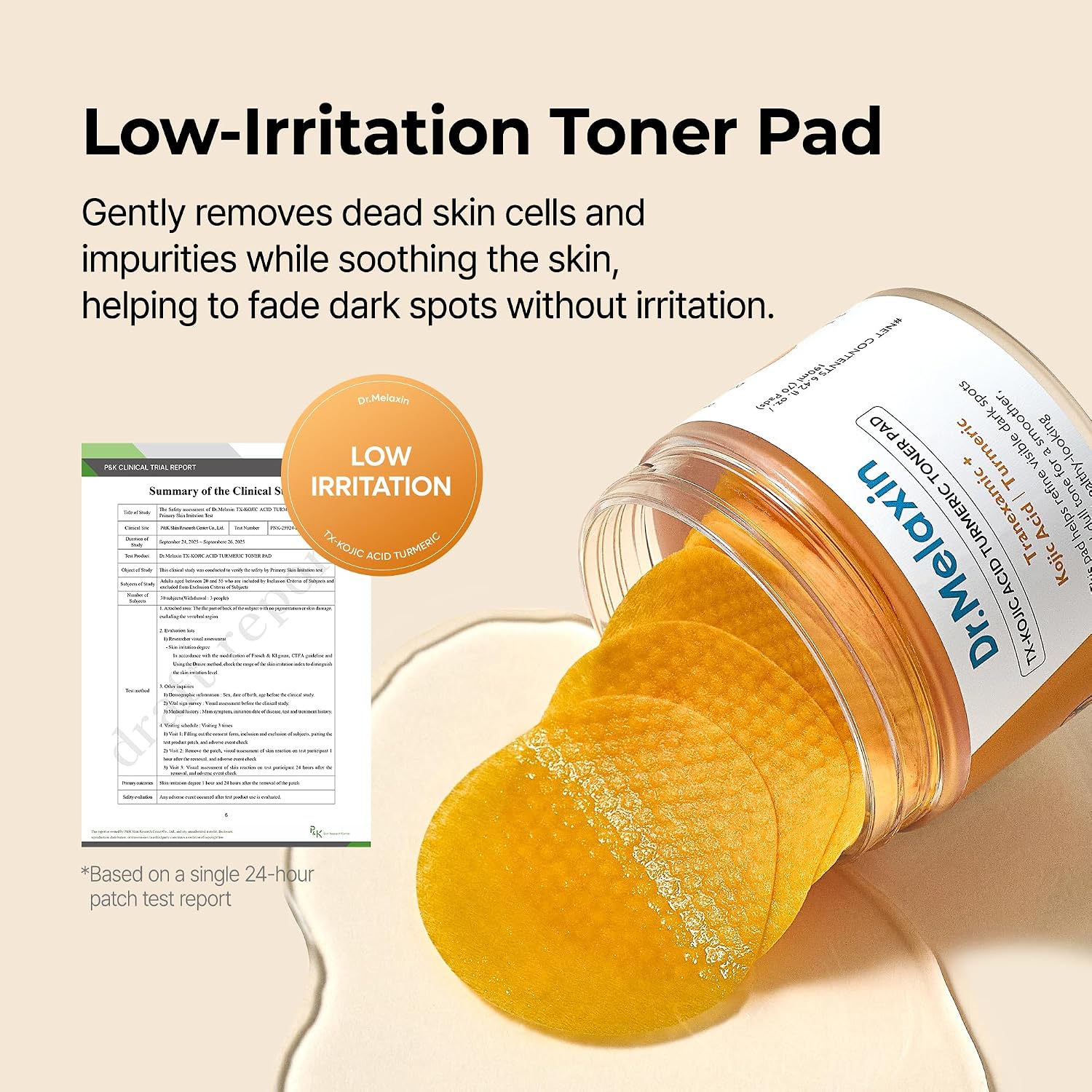 Detalle 2 de Dr.Melaxin TX Kojic Acid Turmeric Toner Pads with Tranexamic Acid