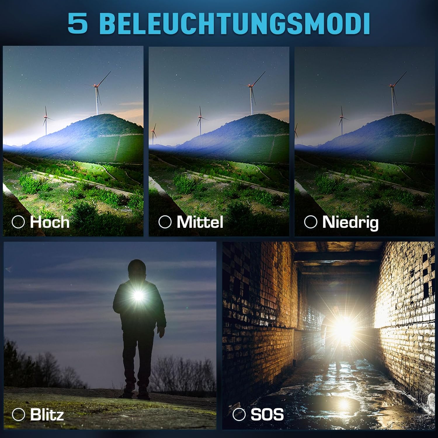 Thumbnail 6 de Glarylight XHP70.2 600000 Lumen Taschenlampe