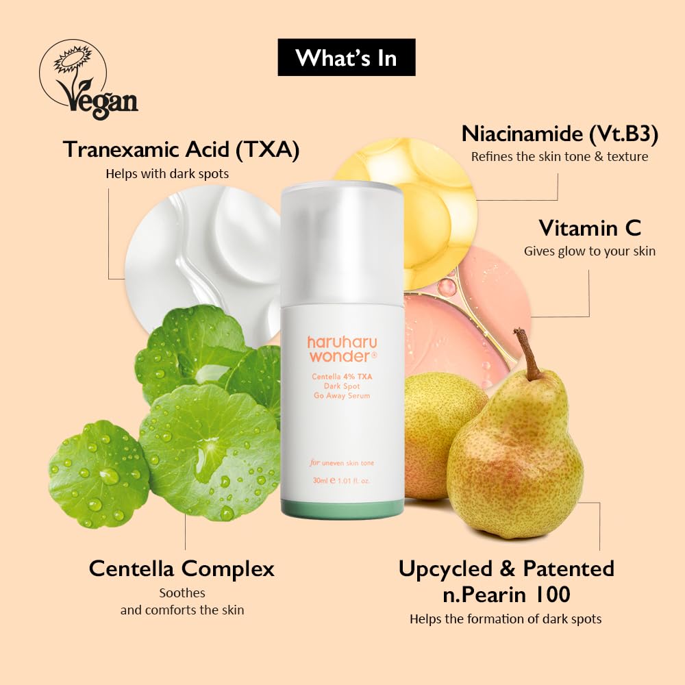 Detalle de Haruharu Wonder Dark Spot Go Away Serum – Centella 4% Tranexamsäure, Vitamin C & Niacinamid (30 ml)