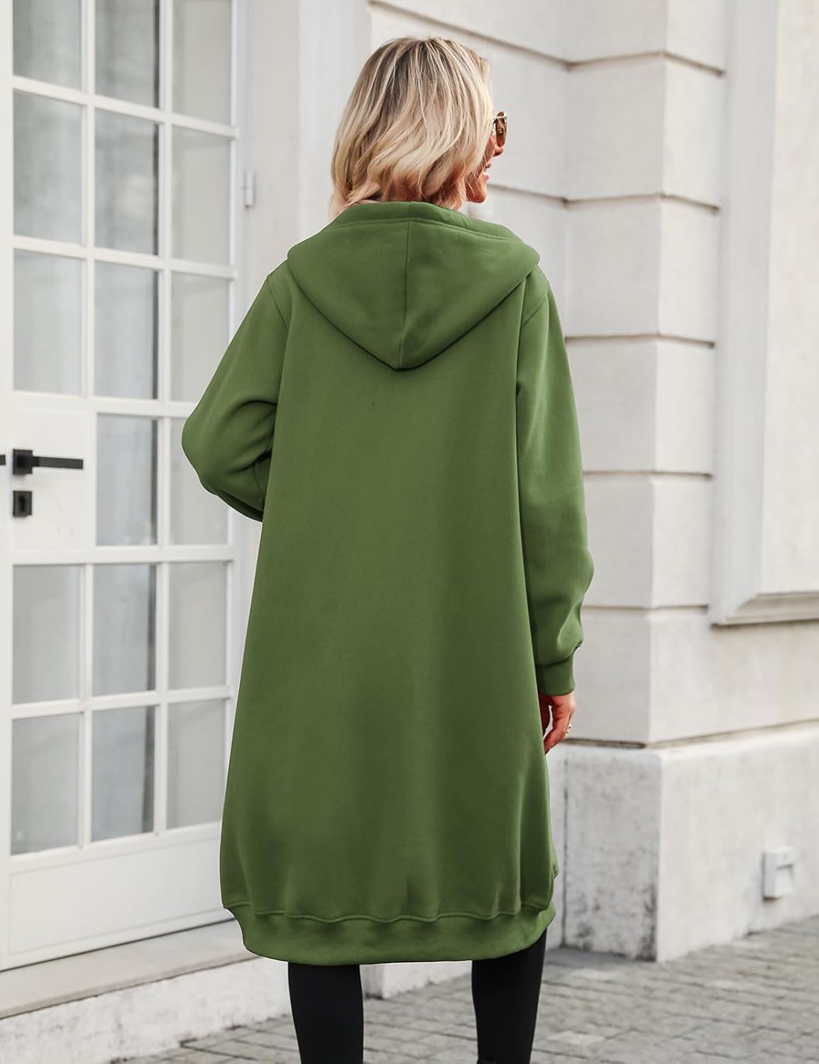 Detalle de Tuopuda Damen Lange Kapuzenpullover Hoodie