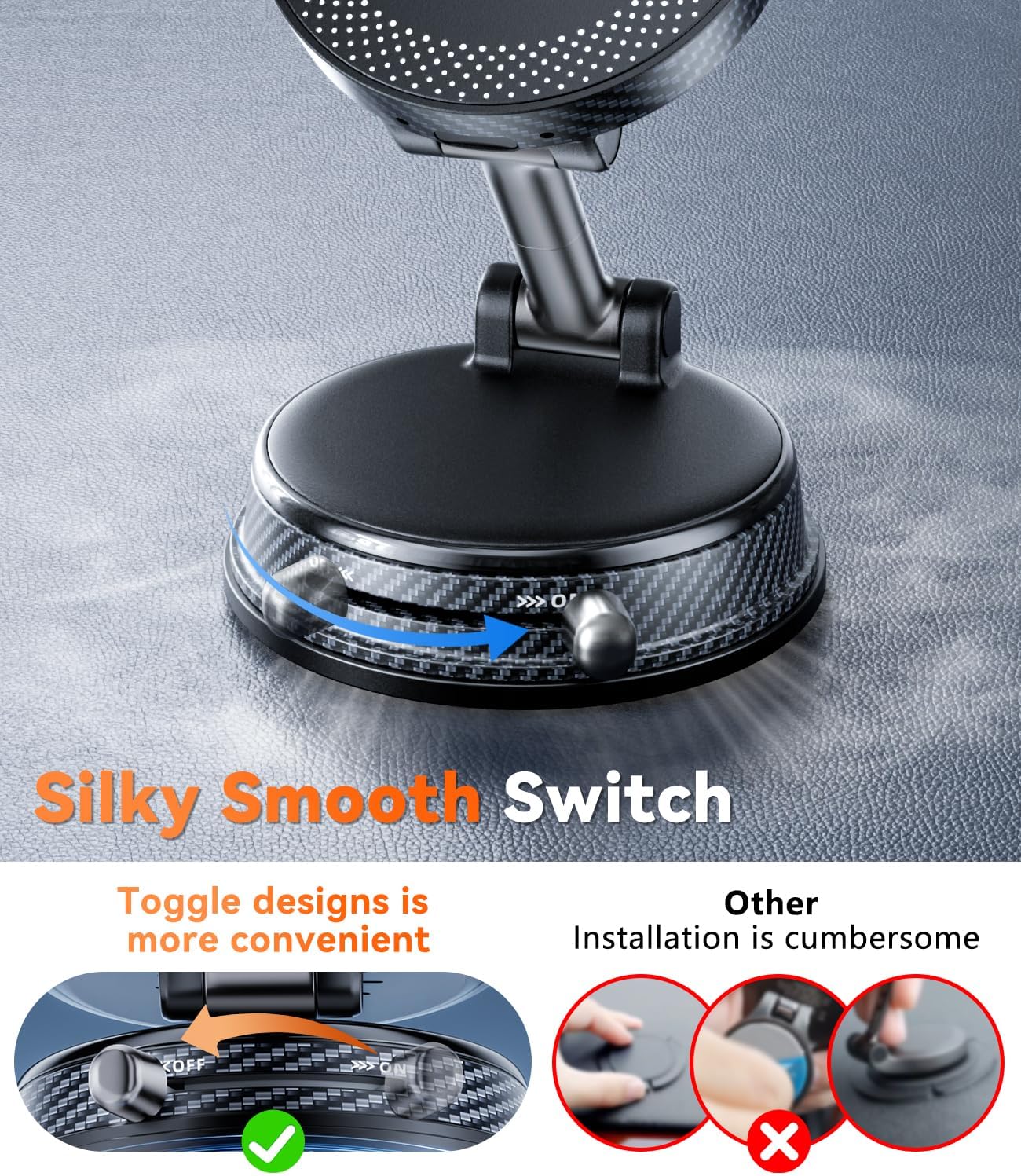Thumbnail 6 de ALAFLY 15W Fast Charging Car Phone Holder with Strong Magnetic & Upgraded Vacuum Suction