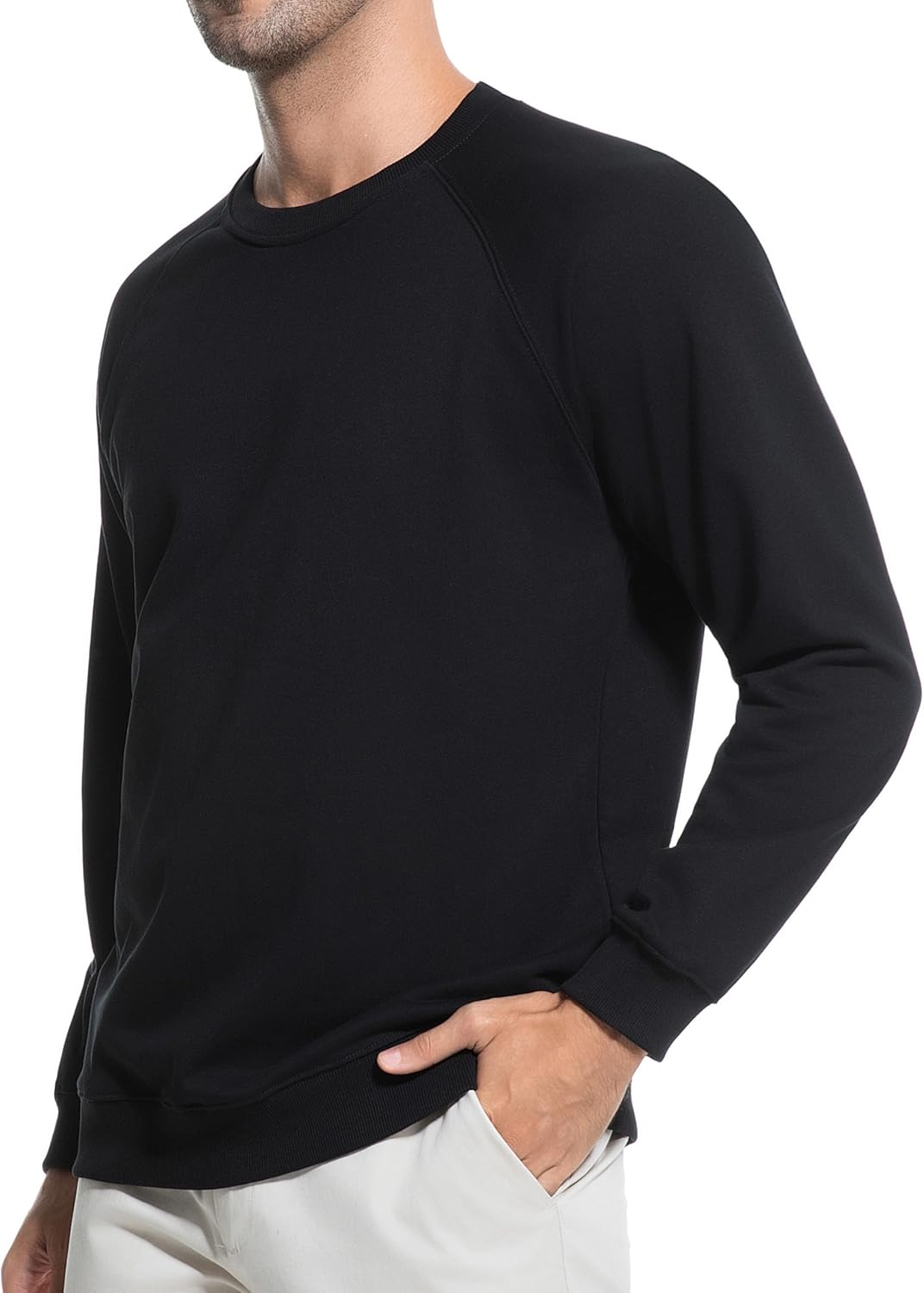 Thumbnail 3 de USALL Herren Sweatshirt Hoodie aus Baumwolle – Rundhals, Langarm, casual