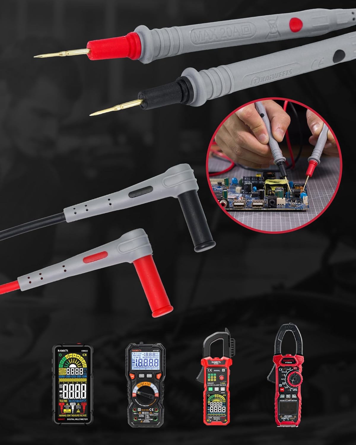 Thumbnail 6 de KAIWEETS KET20 sonde per multimetro 1,2 m 🔌