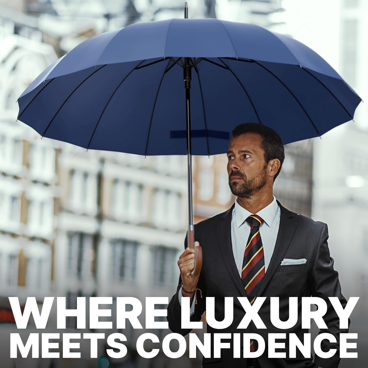 Thumbnail 4 de Royal Walk Windproof Umbrella: Large 54 Inch Auto Open, Ideal for Two