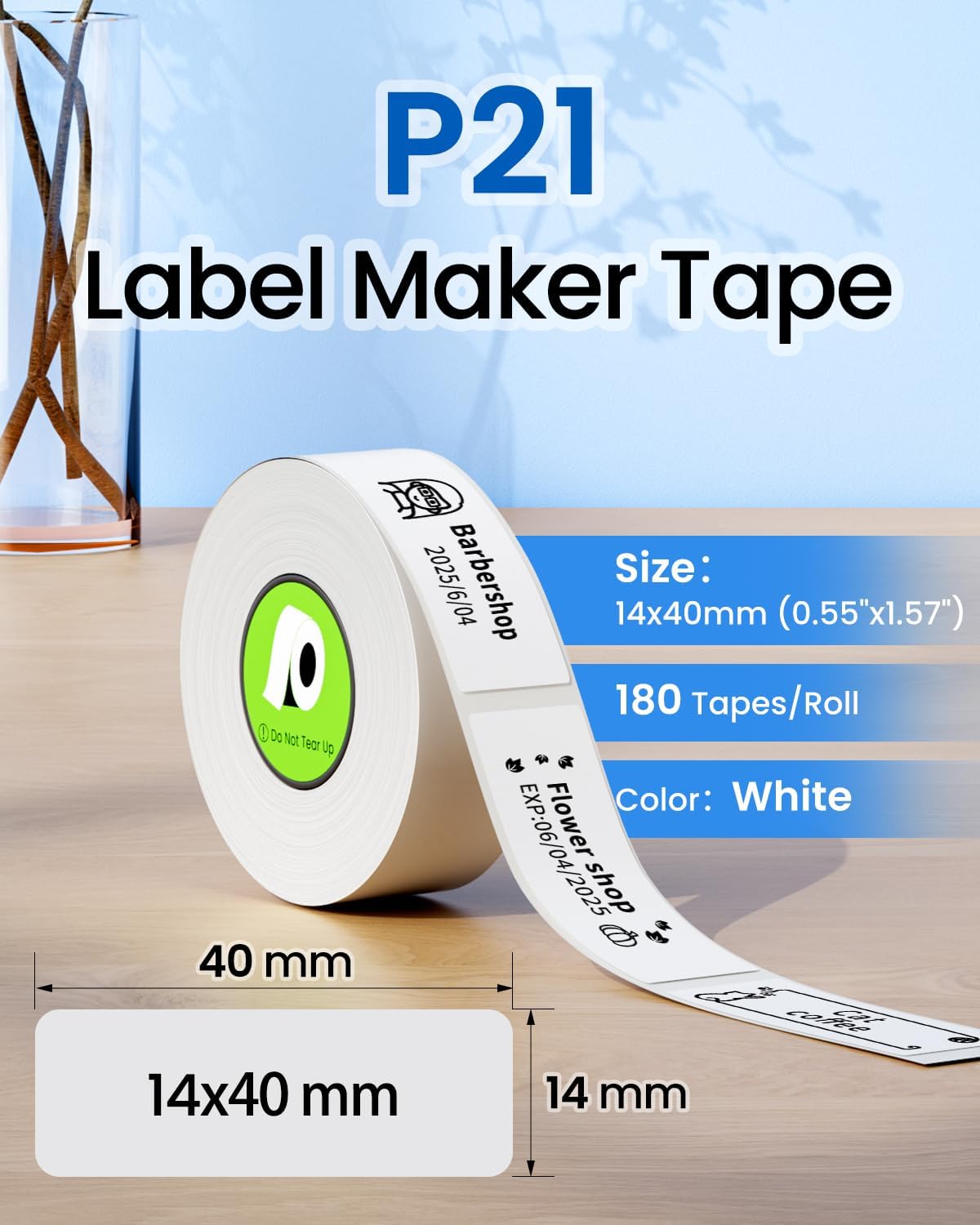 Detalle de Odolpin P21 label tape 14 x 40mm white