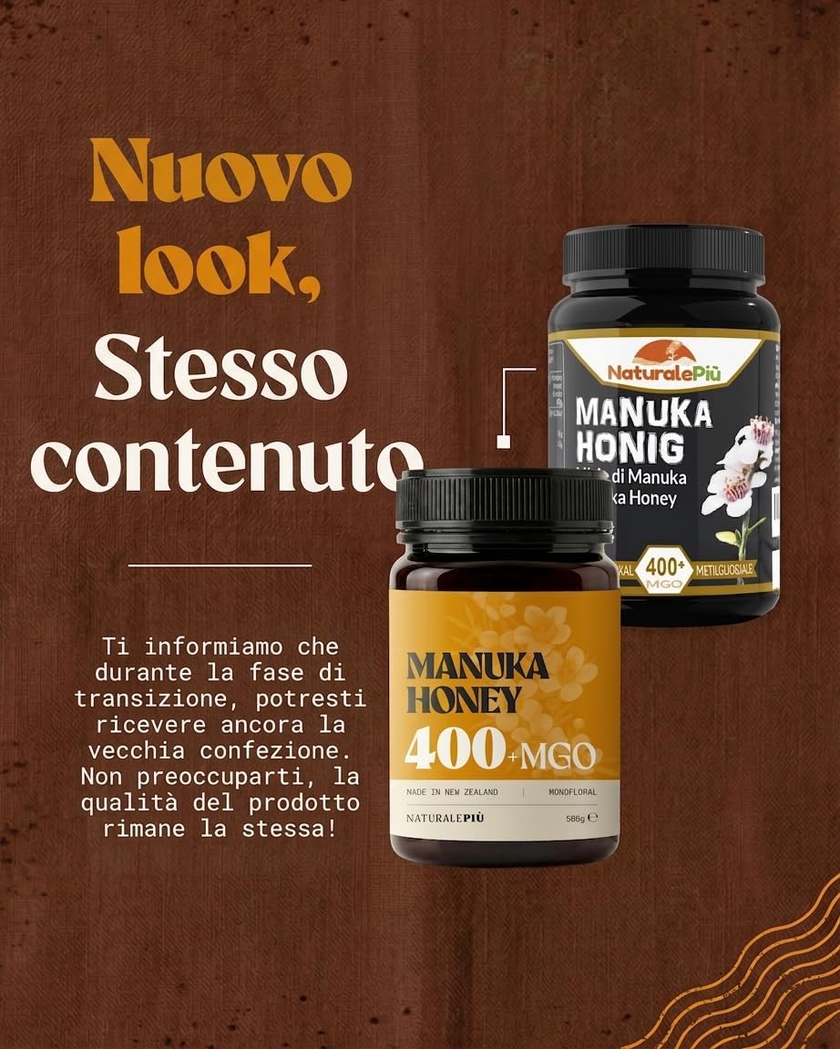 Thumbnail 2 de NaturalePiù Miele di Manuka RAW 400+ MGO da 250 g (attivo, puro e naturale) provenienza Nuova Zelanda