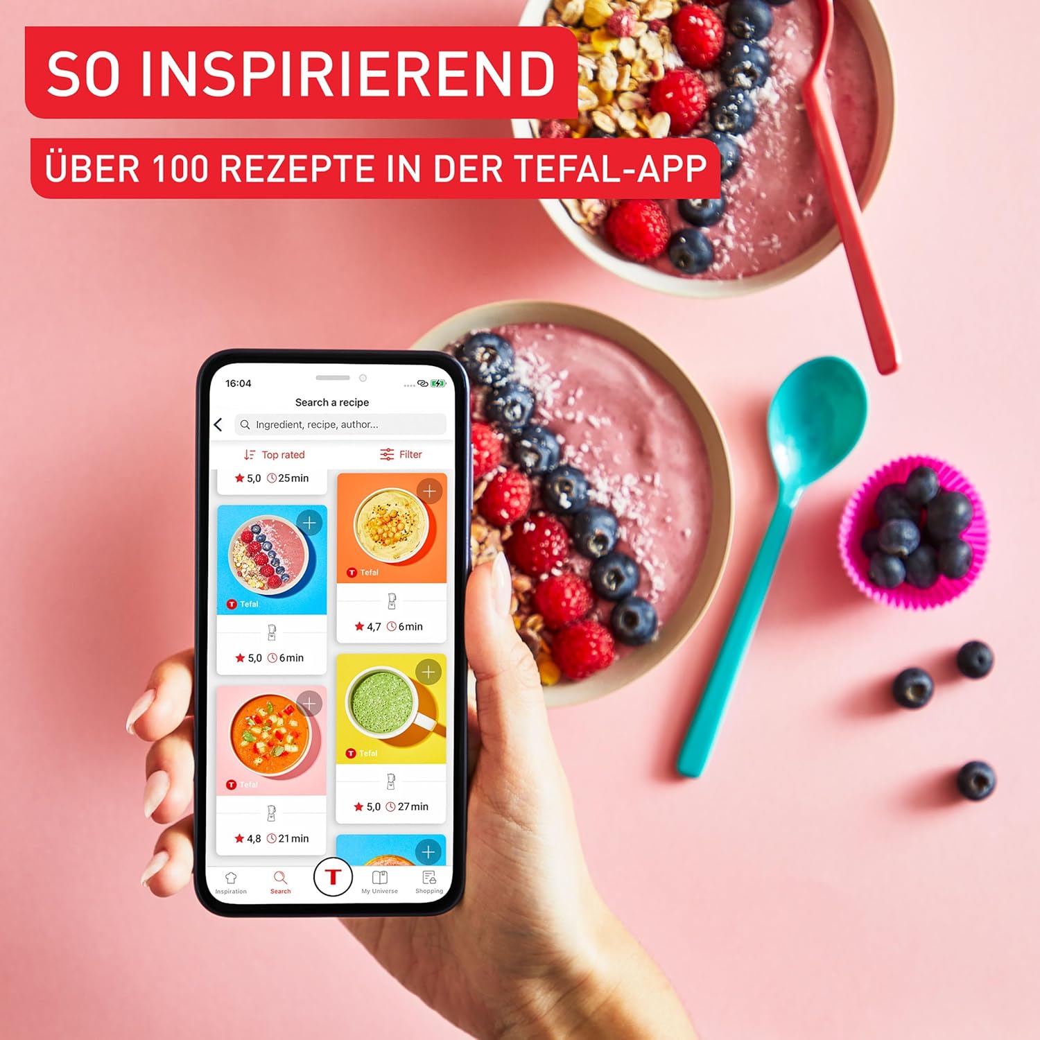 Thumbnail 6 de Tefal Blend Up Mini-Mixer BL19H4F0 – kompakter 1000-Watt-Mixer mit 8 Programmen und On-the-Go-Flaschen