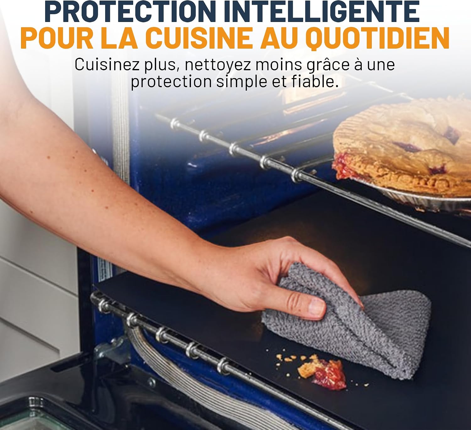 Detalle de Linda’s Essentials Feuille Protection Four Cuisson (Lot de 2) – Tapis de Cuisson Réutilisable 32x50 cm