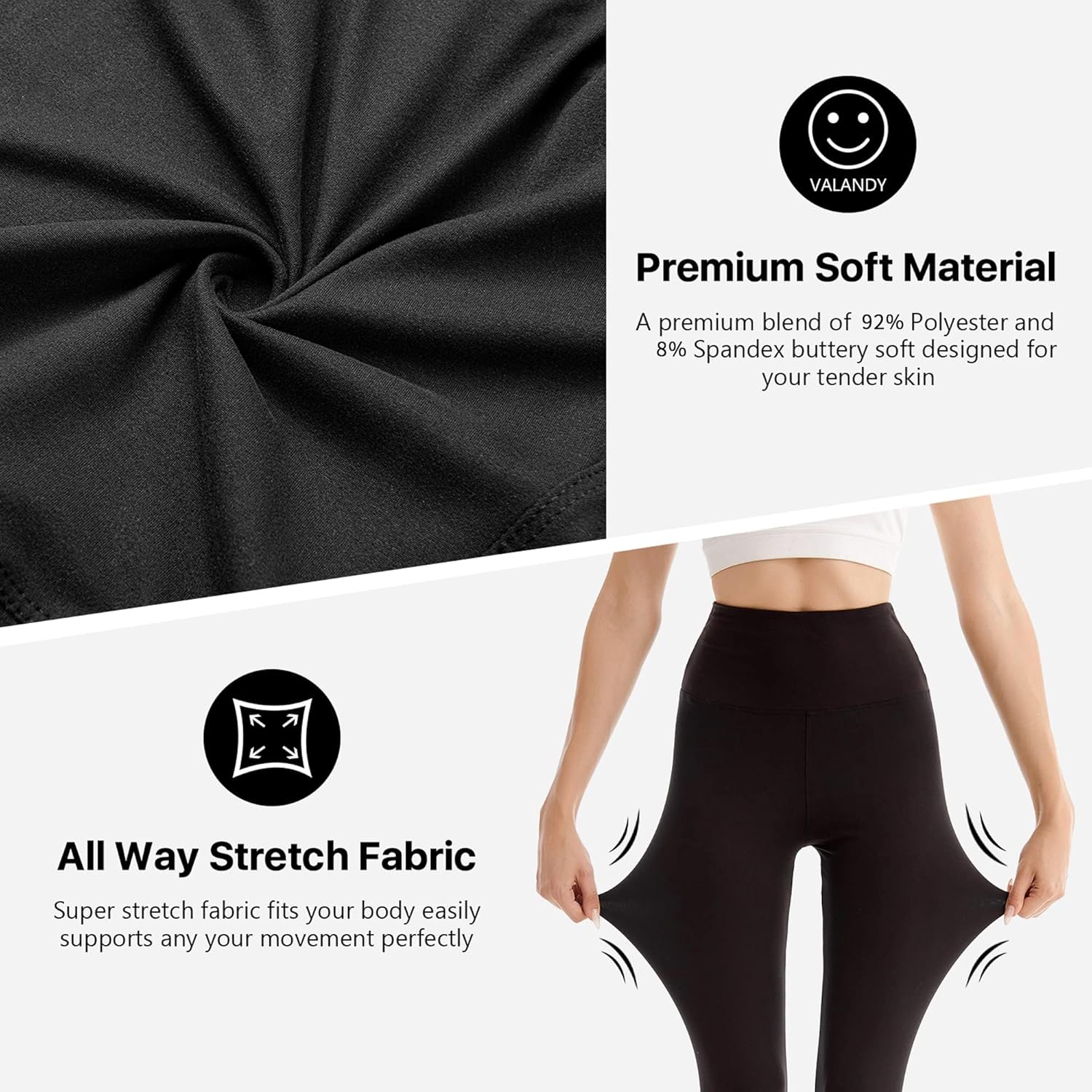 Thumbnail 3 de SINOPHANT 2 Pack Capri Leggings for Women – Butter soft high-waisted yoga pants