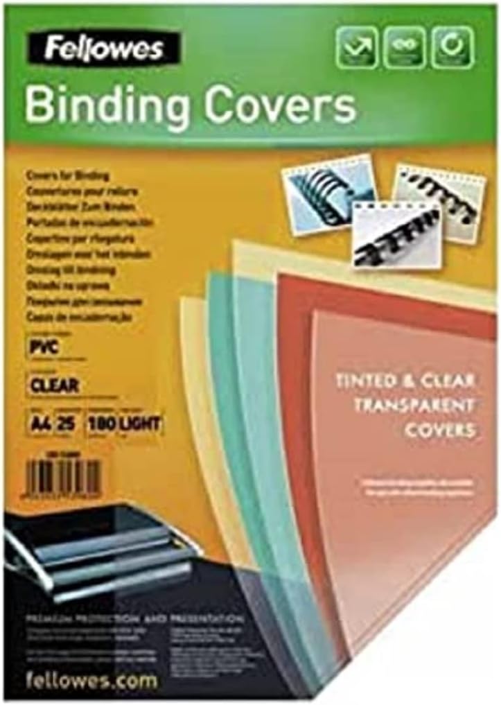 Thumbnail 5 de Fellowes 5376102 Copertine PVC Trasparente A4, 200 micron, confezione da 100 pezzi