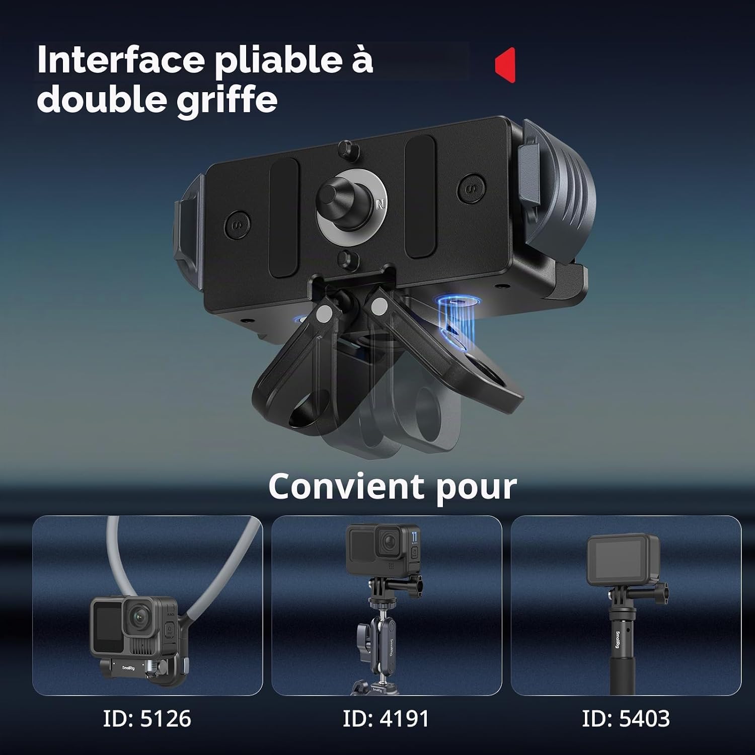 Detalle de SMALLRIG 5437 Support magnétique GoPro