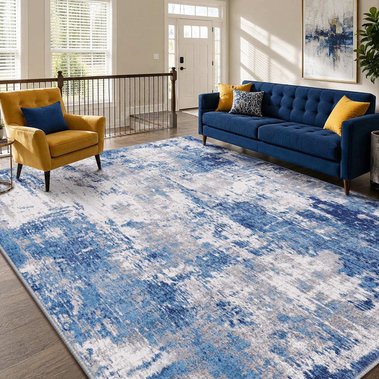 Detalle de RELEANY Washable Area Rug 5'x7' 🏡