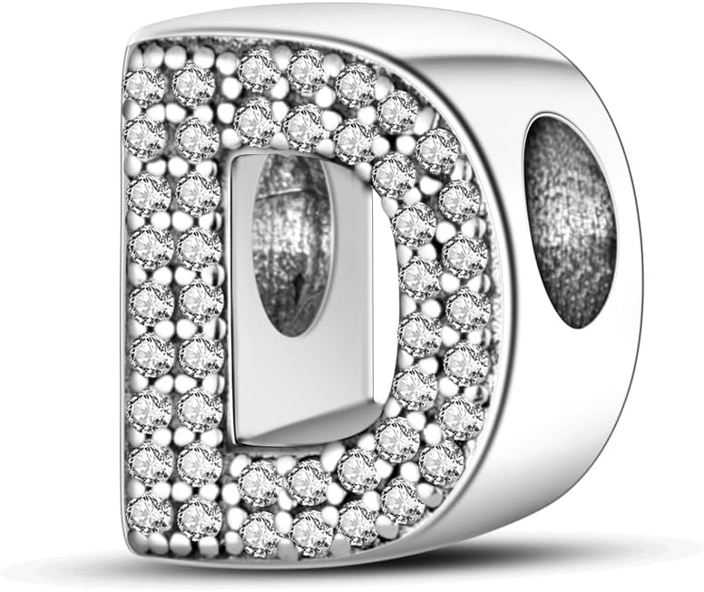 Thumbnail 3 de CQWVB Buchstabe Charm Anhänger A–Z aus 925 Sterling Silber – kompatibel mit Pandora- und europäischen Armbändern