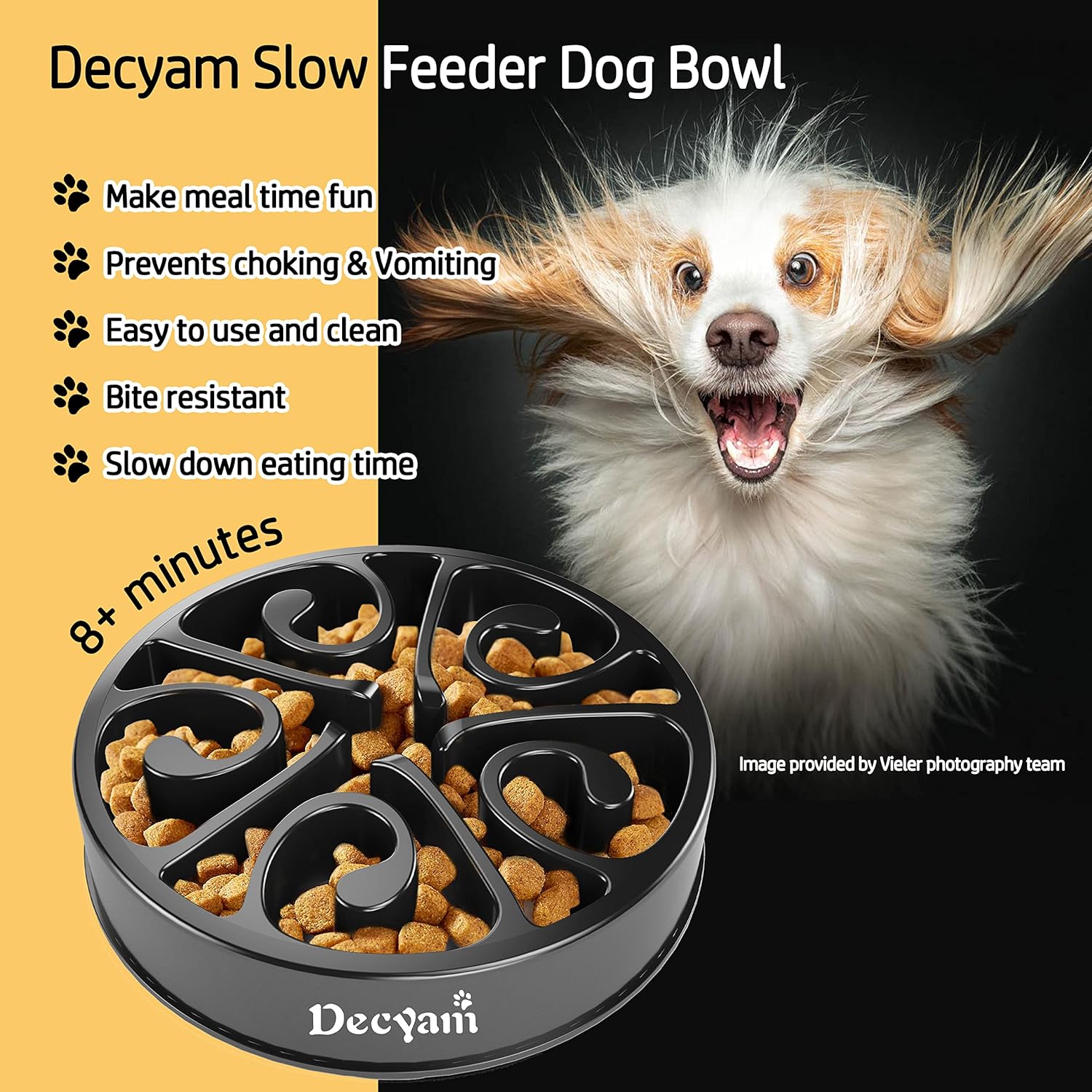 Thumbnail 1 de Decyam Slow Feeder Dog Bowl for Slow Eating (Non-Skid, BPA-Free, Up to 2 Cups)