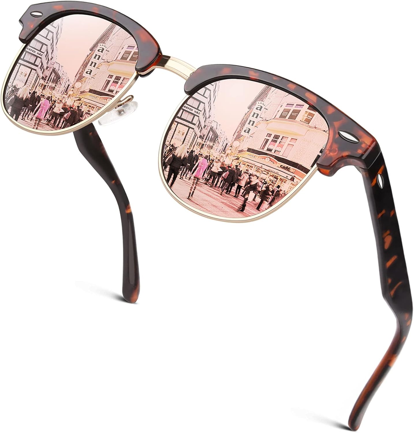 Thumbnail 6 de GQUEEN Horn Gestell Halbrahmen Sonnenbrille