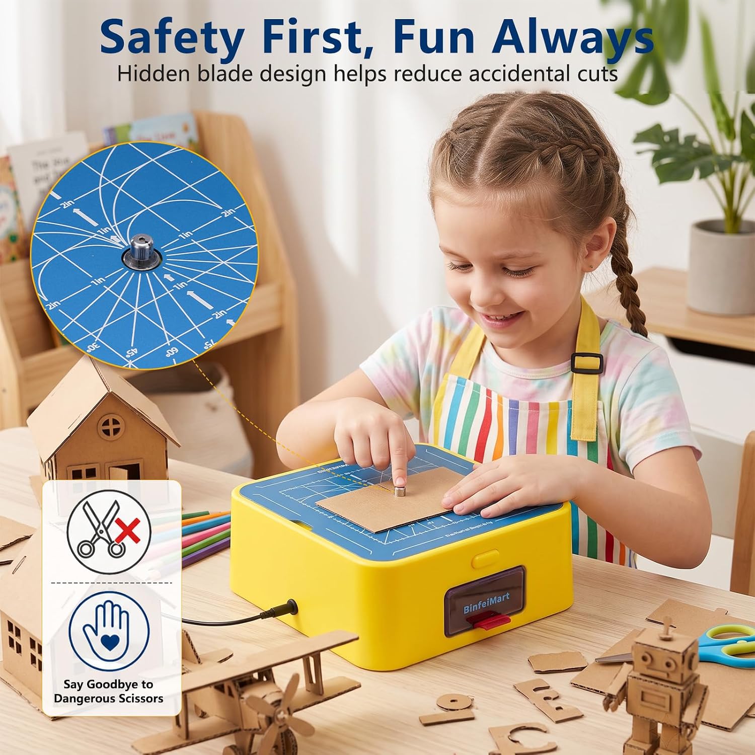 Thumbnail 6 de BinfeiMart Kid Safe Cardboard Cutter — Safe DIY Craft Knife for Kids