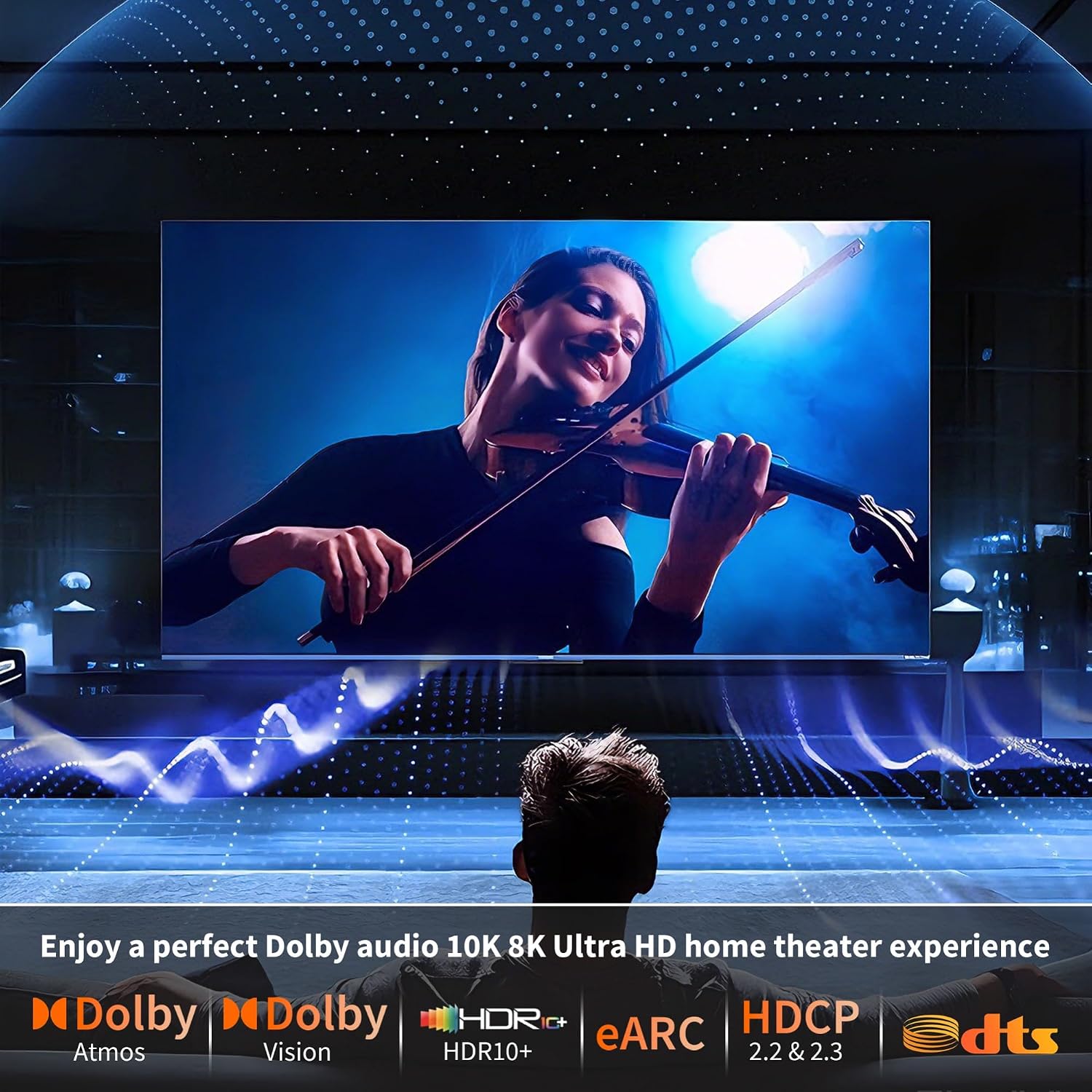 Detalle de Lumivtx Câble HDMI 3m 10K/8K@60Hz – HDMI 2.1, HDR10+, eARC et VRR